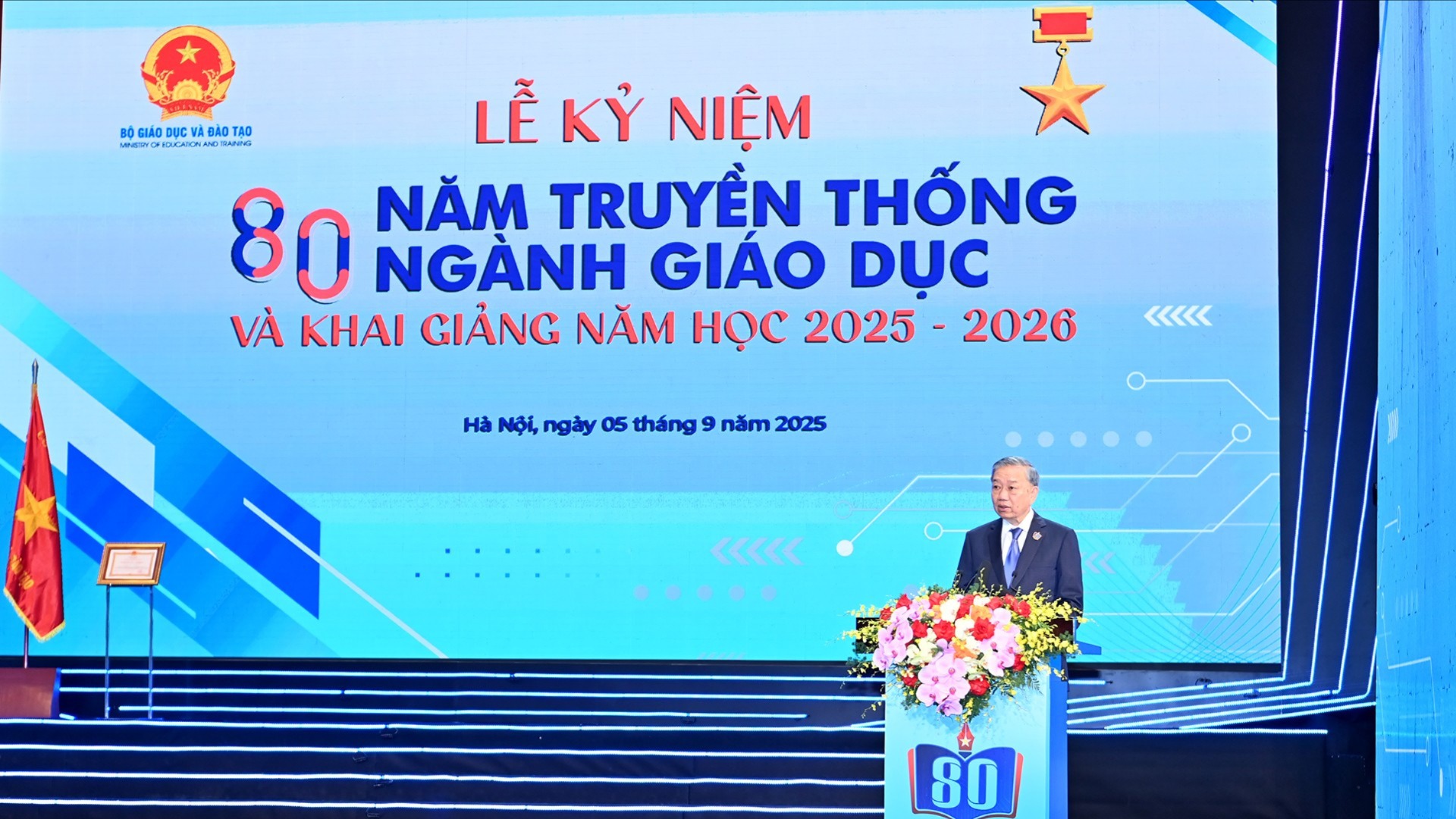 Phát biểu của Tổng Bí thư Tô Lâm tại Lễ kỷ niệm 80 năm truyền thống ngành Giáo dục và khai giảng năm học 2025 - 2026