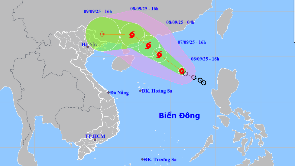 Bão số 7 đã hình thành trên Biển Đông