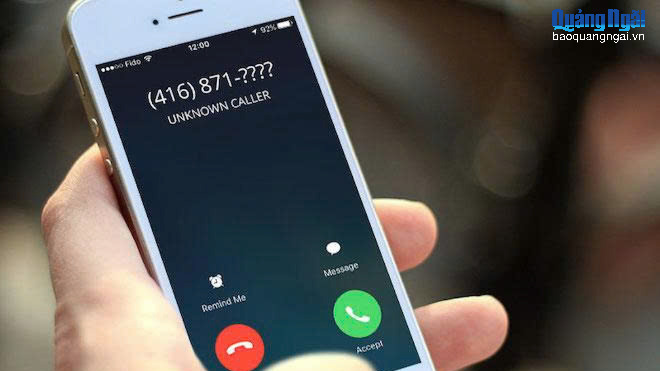 Cảnh giác với số máy lạ