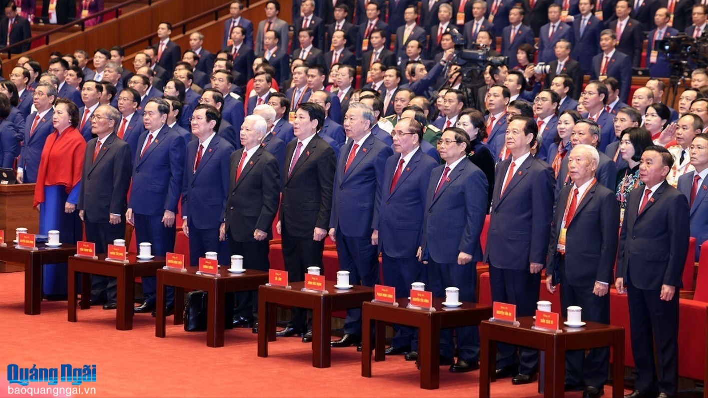 Những khoảnh khắc tại phiên khai mạc Đại hội XIV của Đảng