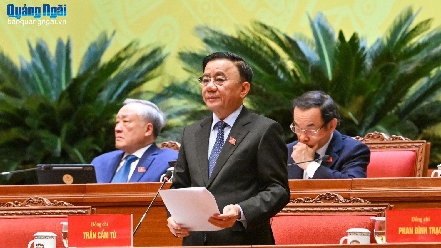 [Ảnh]. Đại hội XIV của Đảng: Phiên thảo luận ở hội trường về các văn kiện Đại hội chiều 21/1