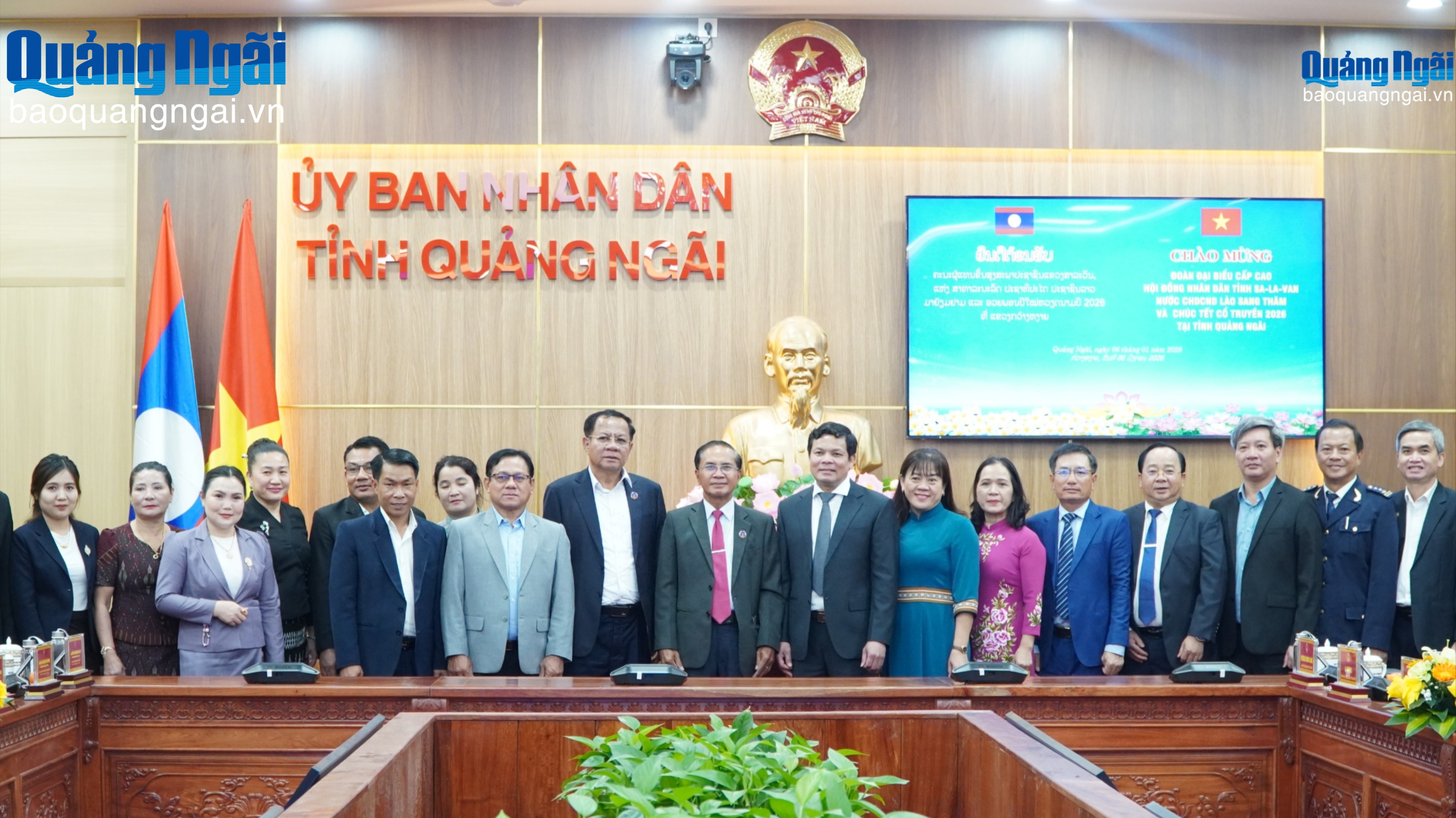 Đoàn đại biểu HĐND tỉnh Sa-la-van (Lào) sang thăm, chúc Tết cổ truyền 2026