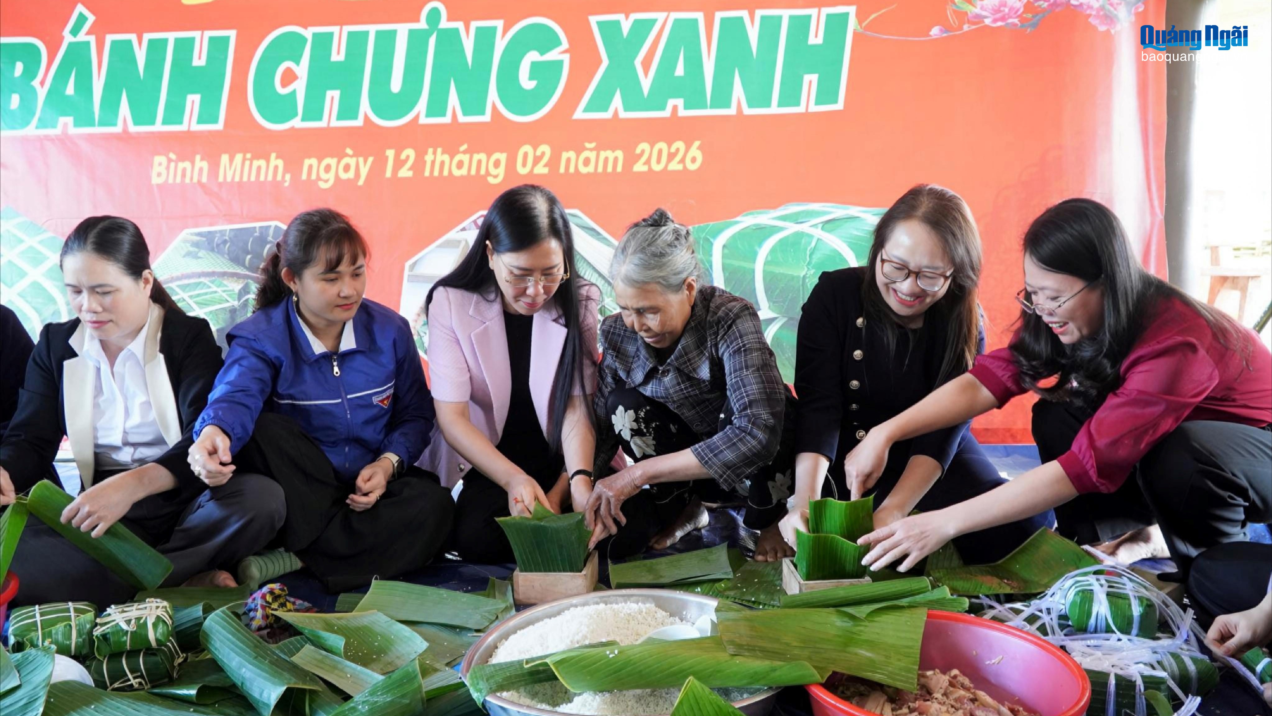 Ngày hội bánh chưng xanh tại xã Bình Minh