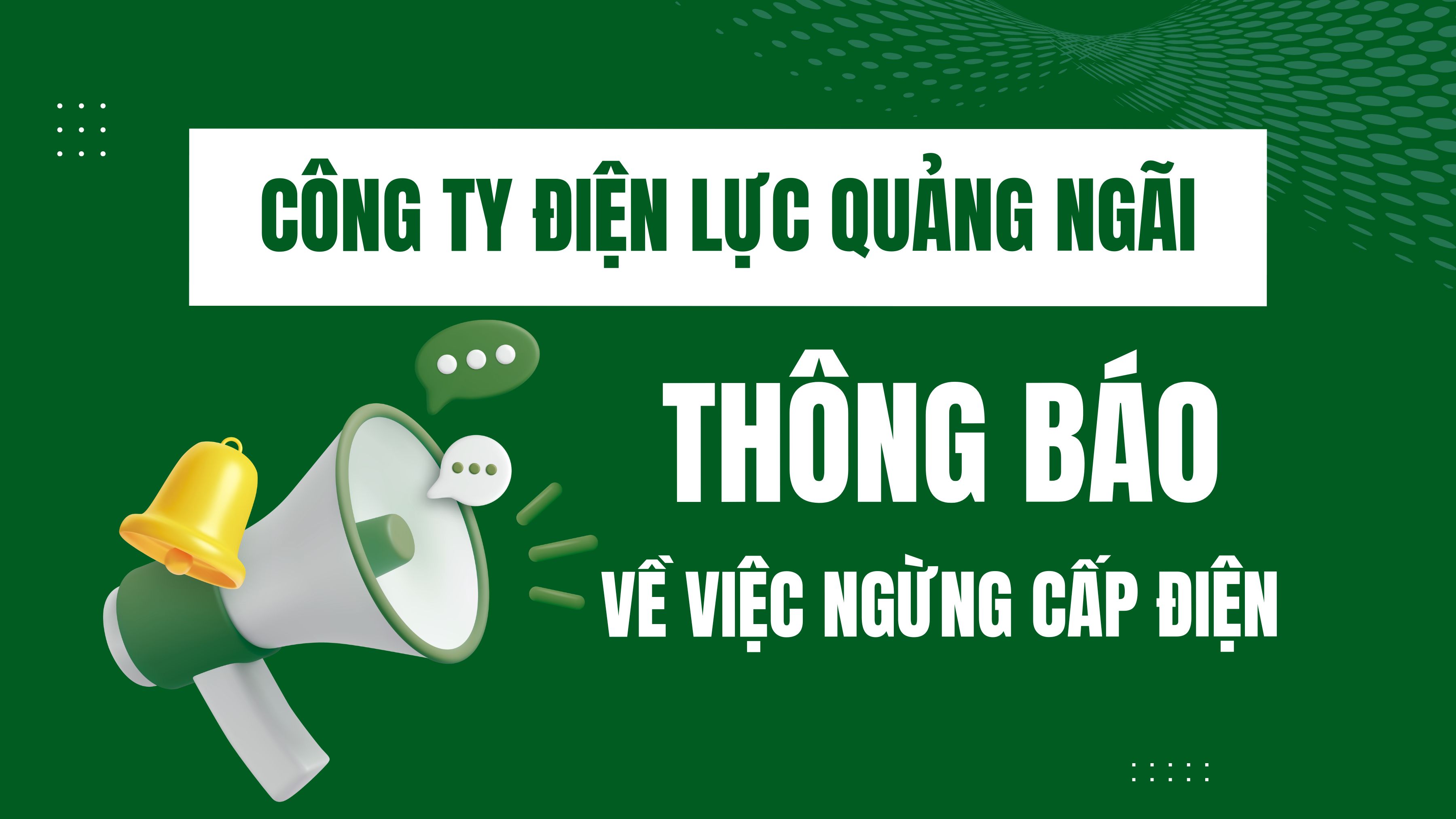 Thông báo về việc ngừng cấp điện