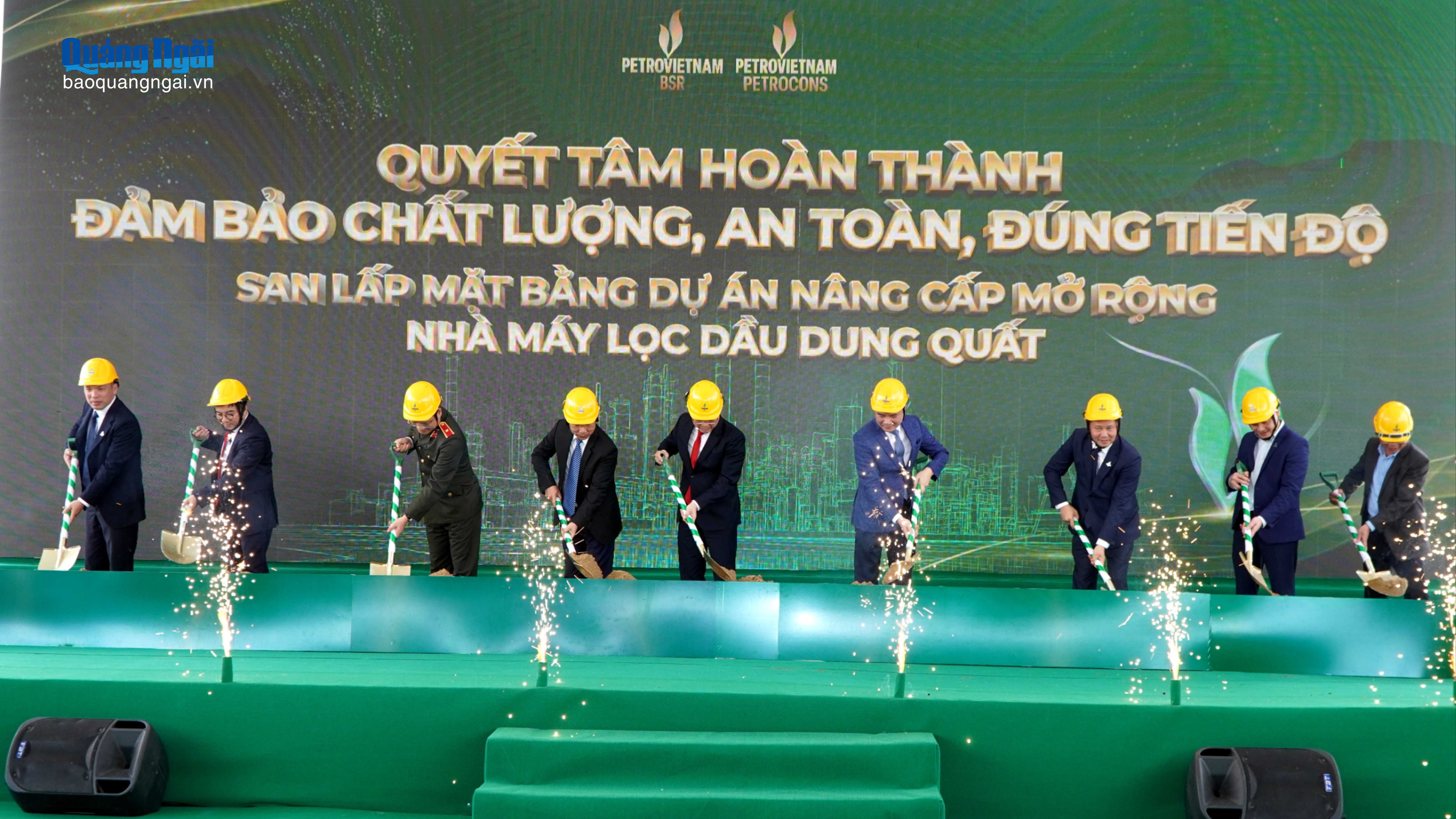 Khởi công san lấp mặt bằng dự án Nâng cấp, mở rộng Nhà máy Lọc dầu Dung Quất