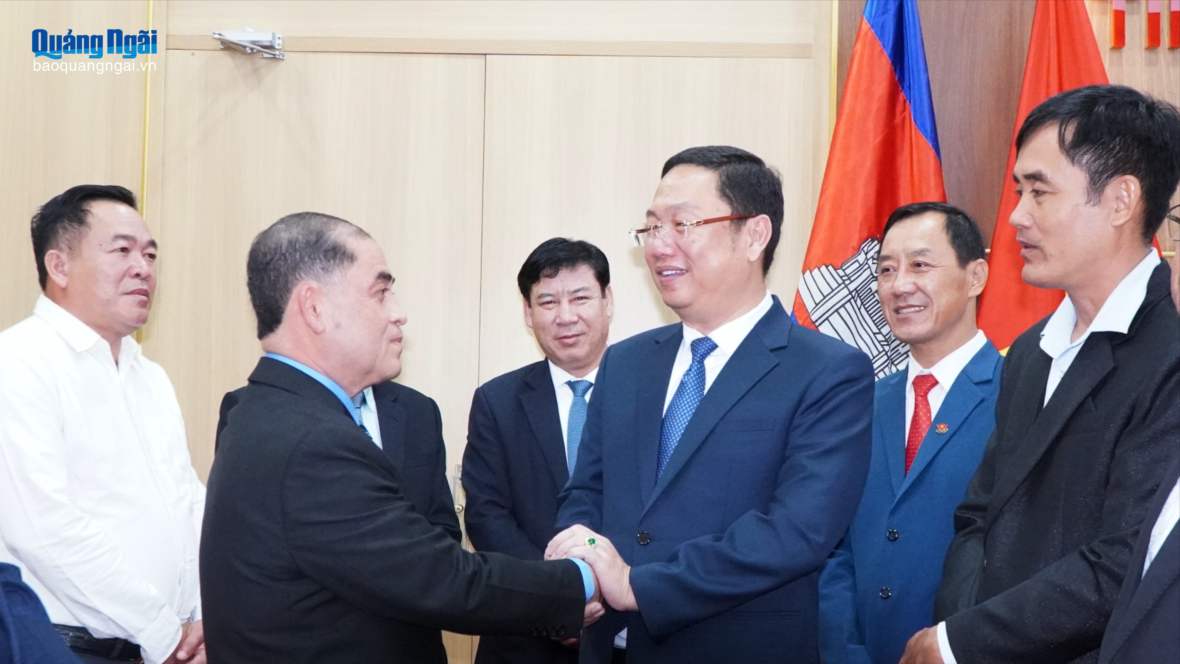 Đoàn đại biểu cao cấp tỉnh Ratanakiri thăm, chúc Tết tỉnh Quảng Ngãi