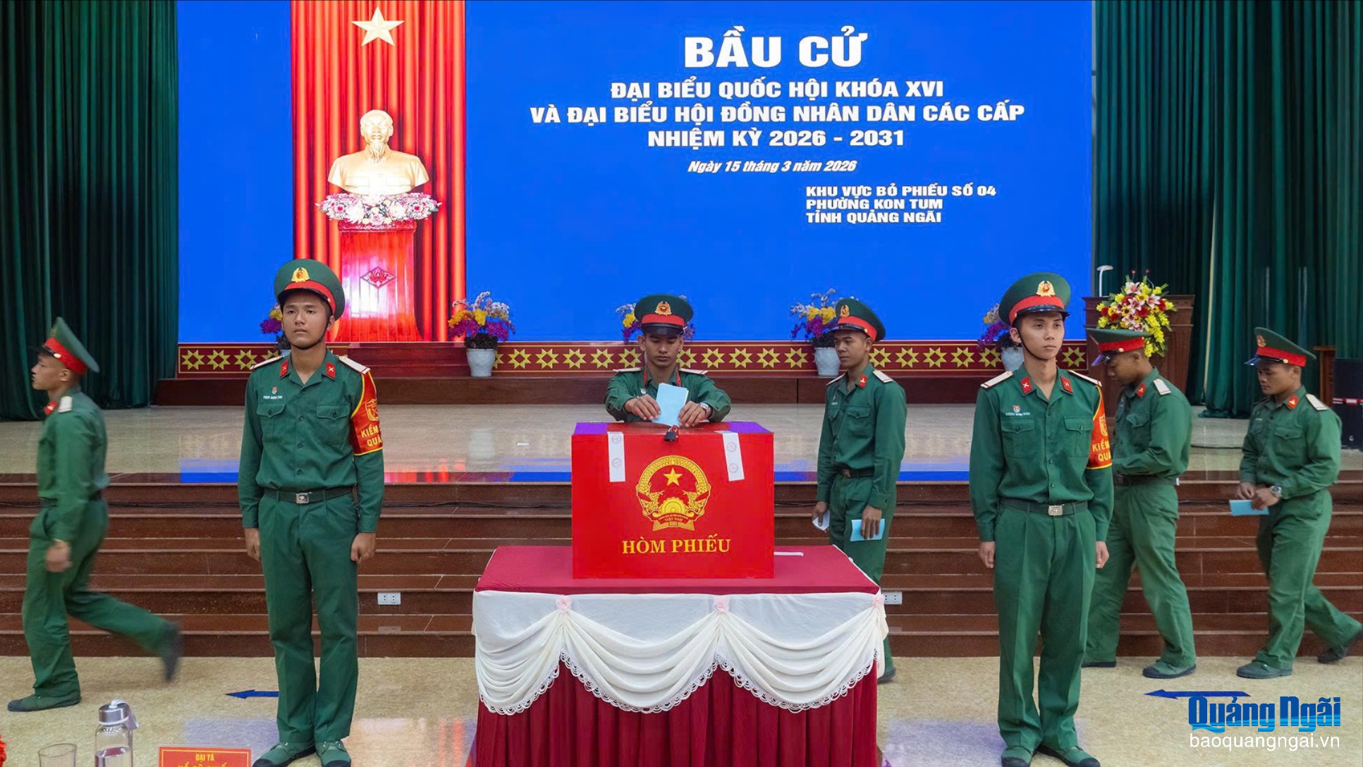 [Cập nhật]. Hơn 1,4 triệu cử tri Quảng Ngãi nô nức tham gia ngày hội lớn