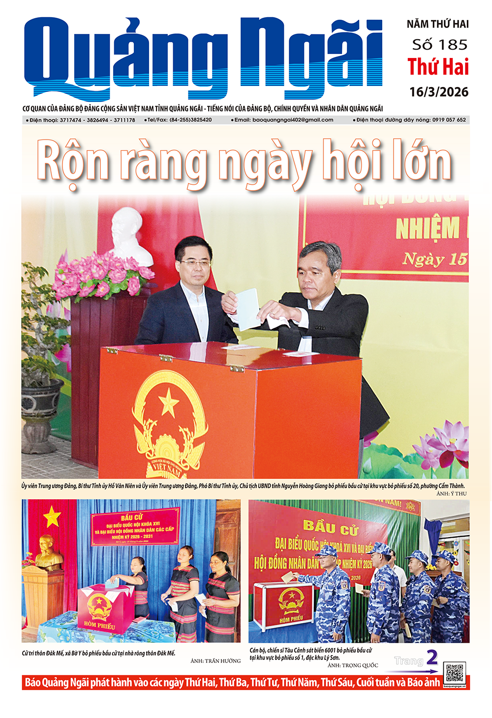 Số báo 185, ra ngày 16/3/2026