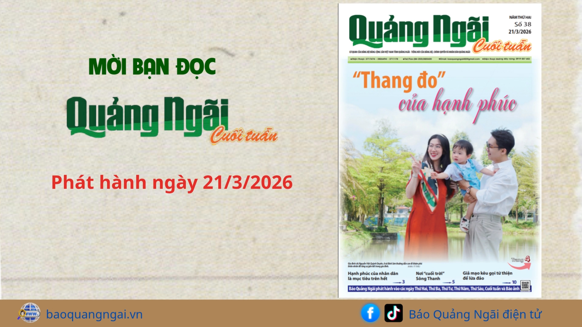 [Video]. Mời bạn đọc Báo Quảng Ngãi cuối tuần