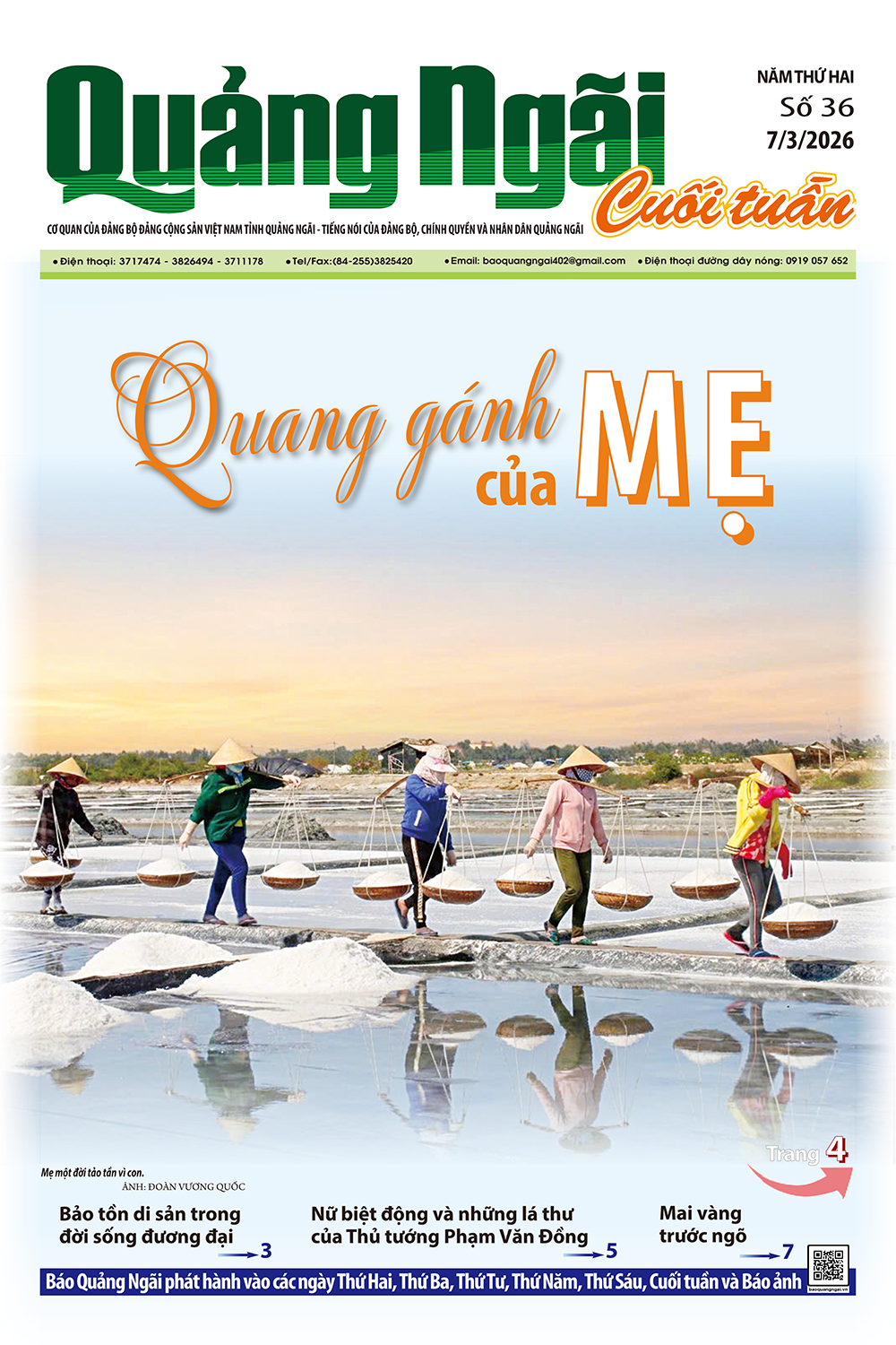 Số báo Cuối tuần 36, ra ngày 7/3/2026