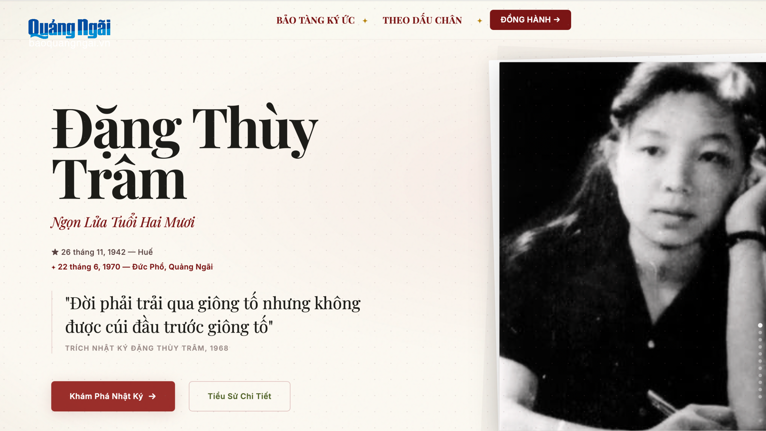 Bảo tàng ký ức số - Đặng Thùy Trâm