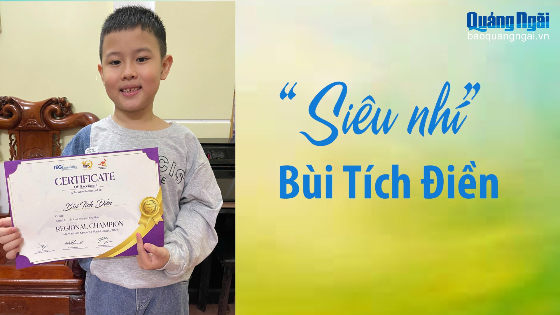 “Siêu nhí” Bùi Tích Điền