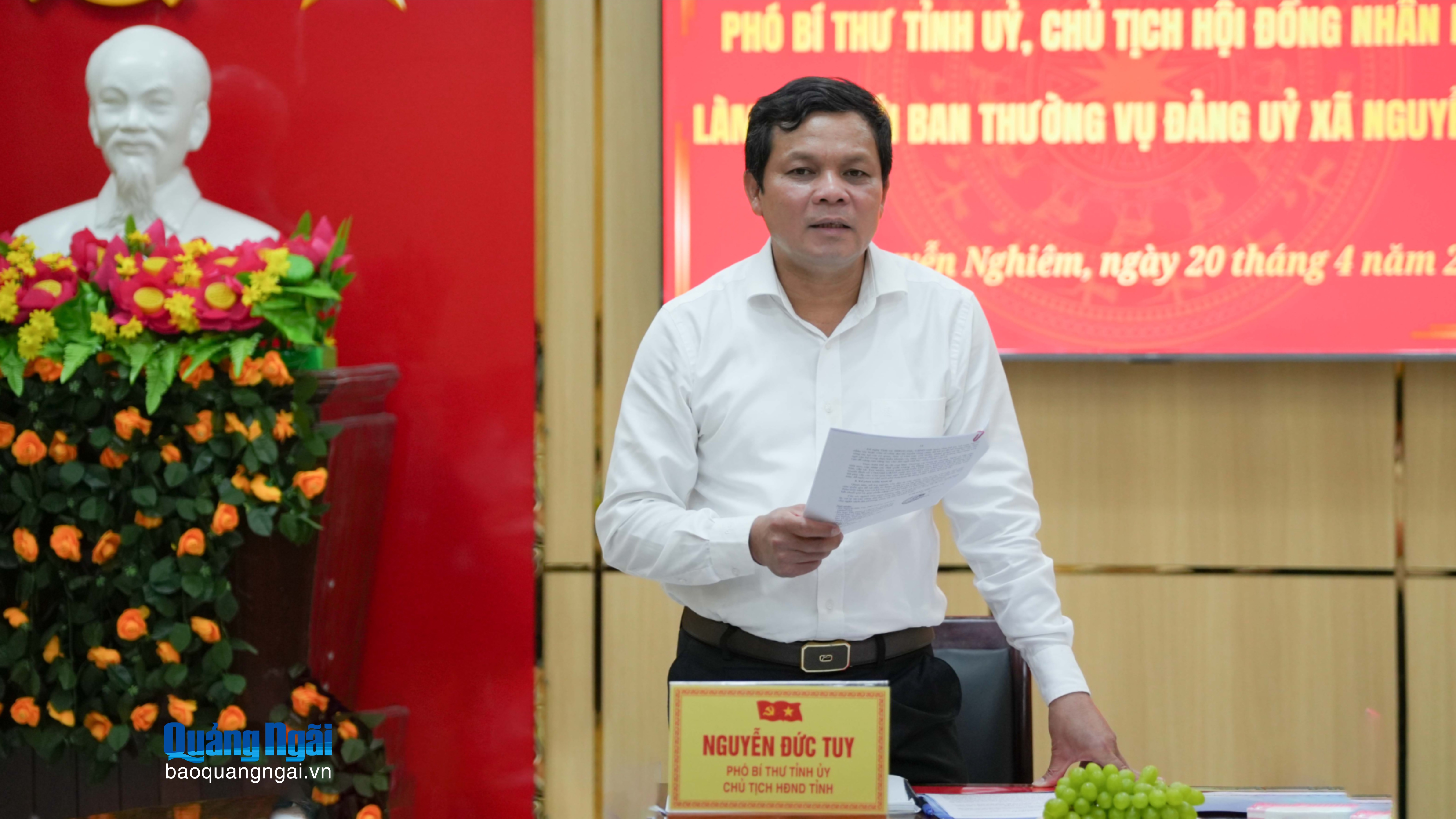 Xã Nguyễn Nghiêm cần tập trung giảm nghèo và tháo gỡ khó khăn về đất đai