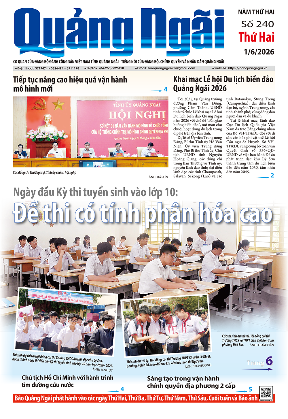 Số báo 240, ra ngày 1/6/2026