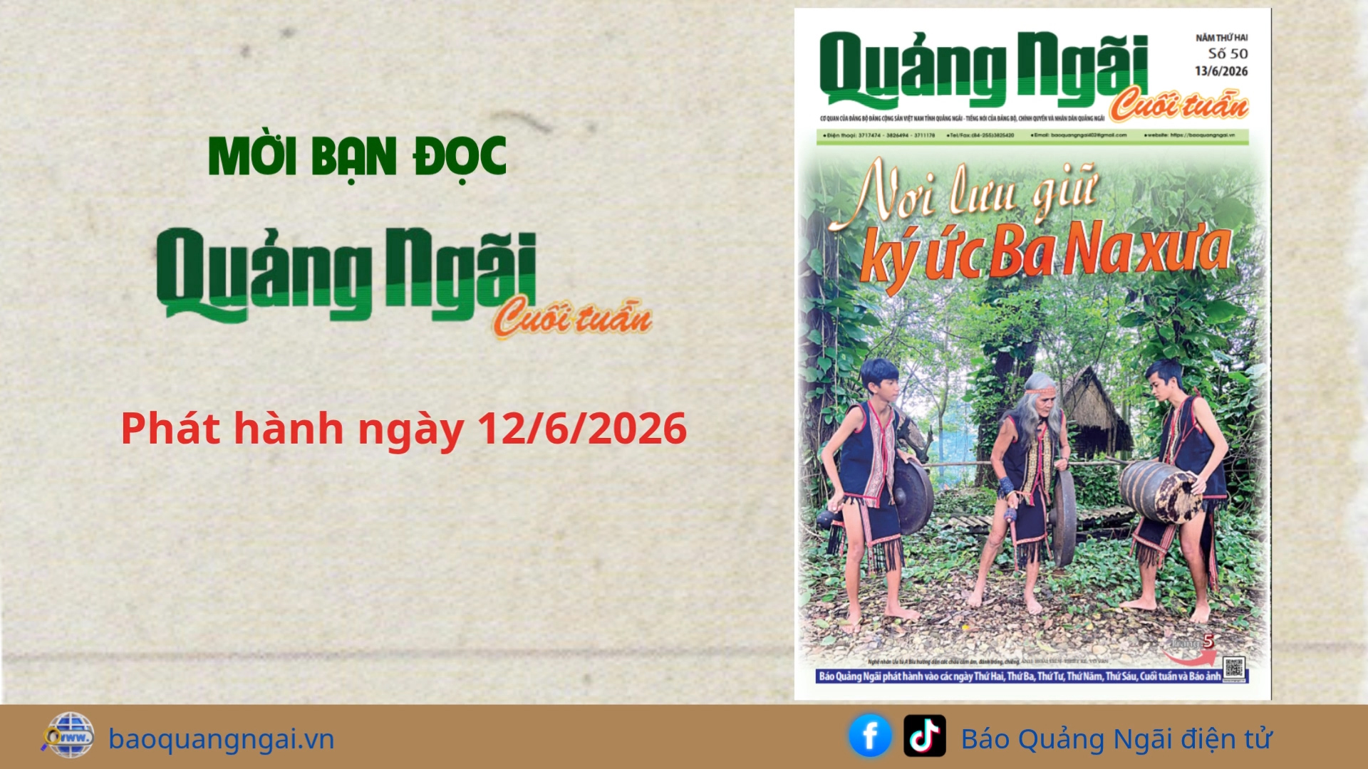[Video]. Mời bạn đọc Báo Quảng Ngãi cuối tuần