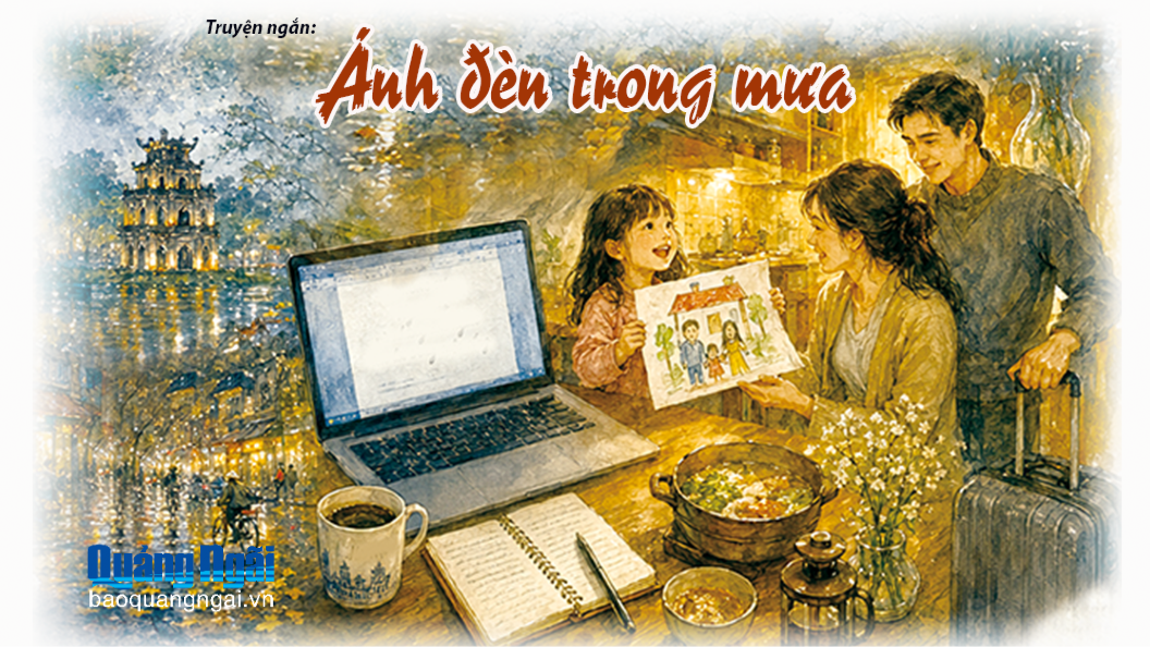 Ánh đèn trong mưa