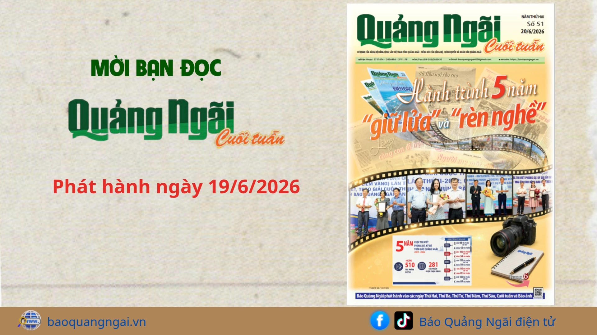 [Video]. Mời bạn đọc Báo Quảng Ngãi cuối tuần