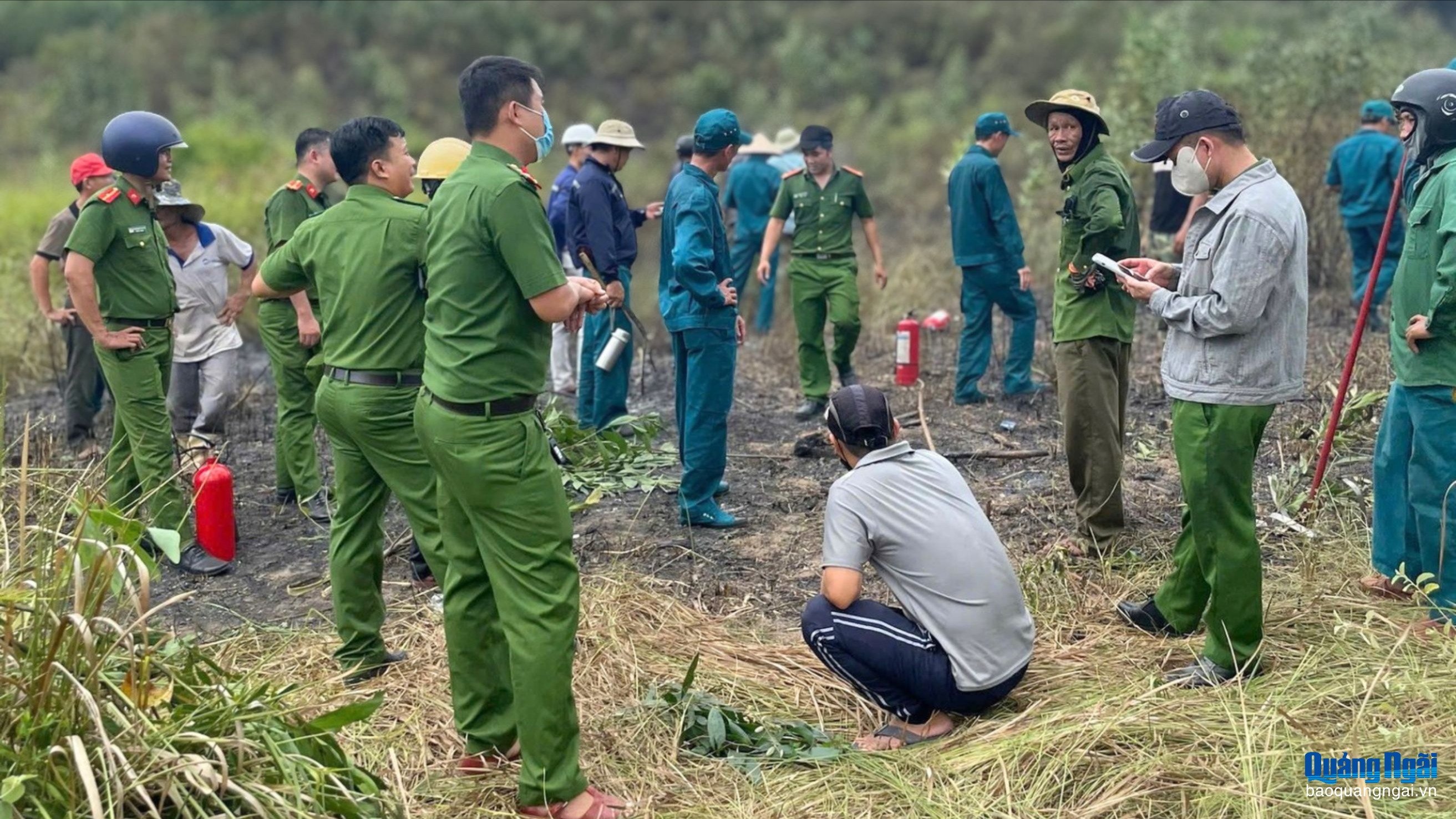 Kịp thời khống chế đám cháy rừng sản xuất tại xã Trà Giang