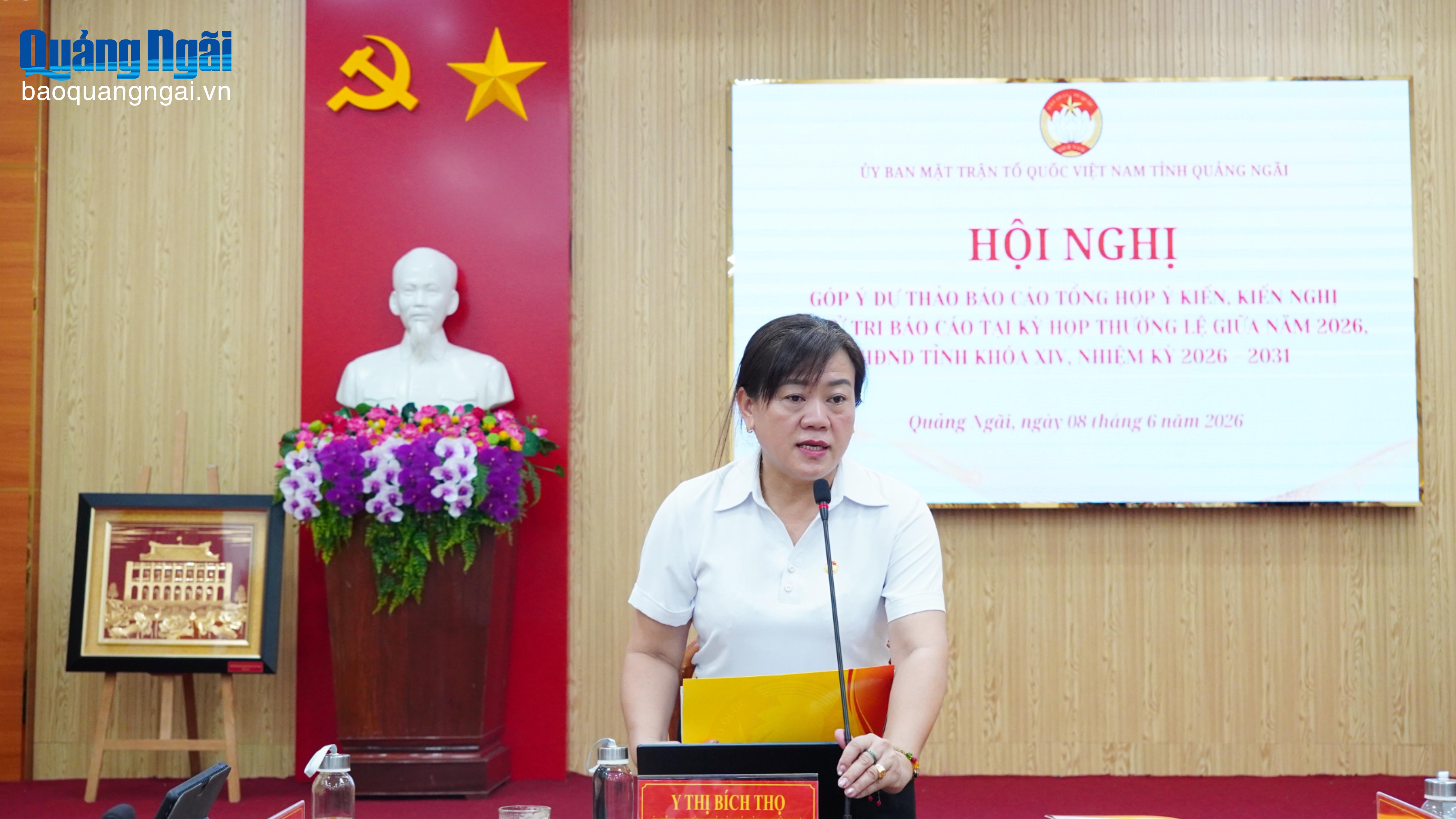 Góp ý dự thảo báo cáo tổng hợp ý kiến, kiến nghị của cử tri