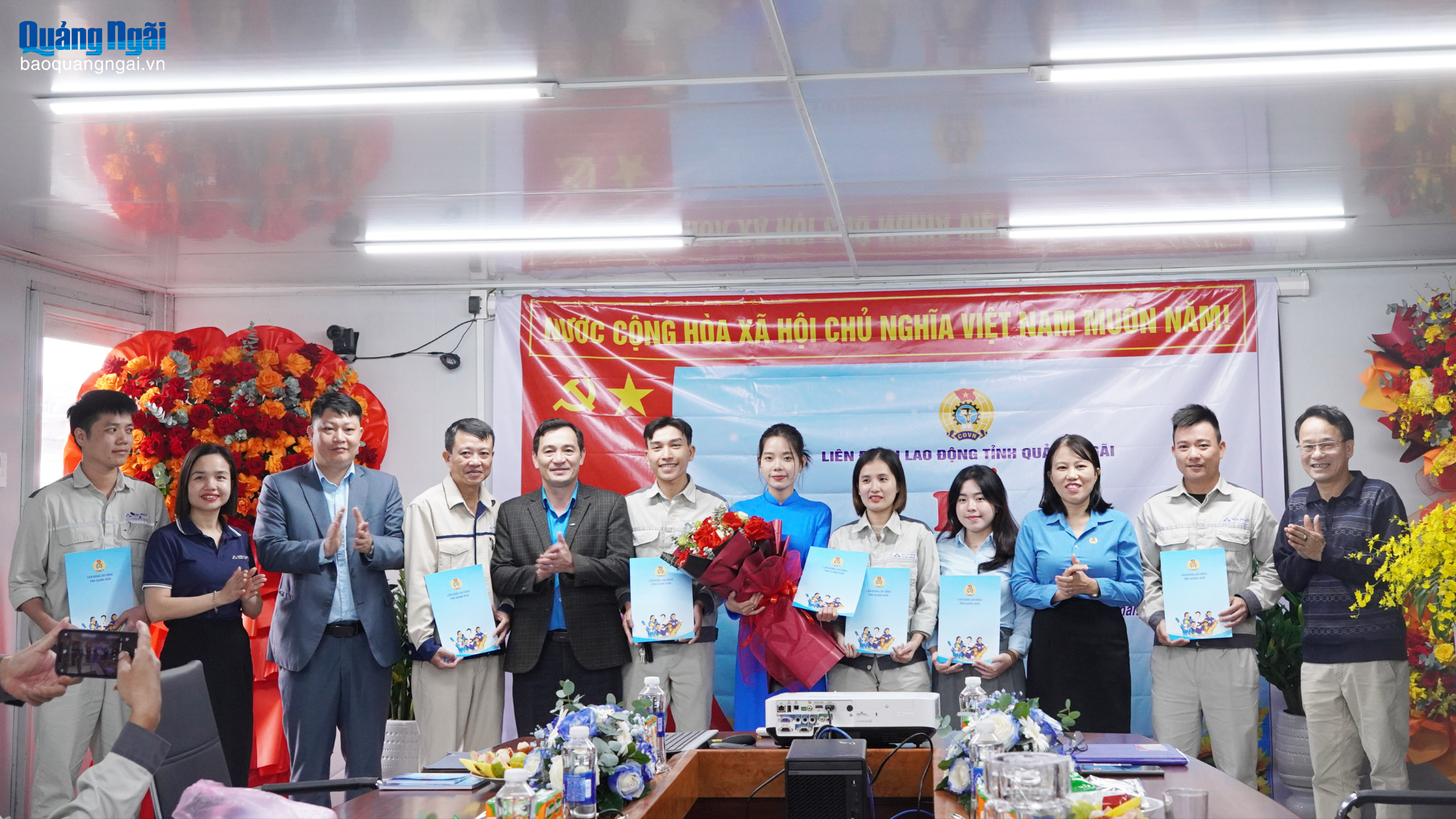 Thành lập công đoàn cơ sở Công ty CP Ray và Thép đặc biệt Hòa Phát Dung Quất