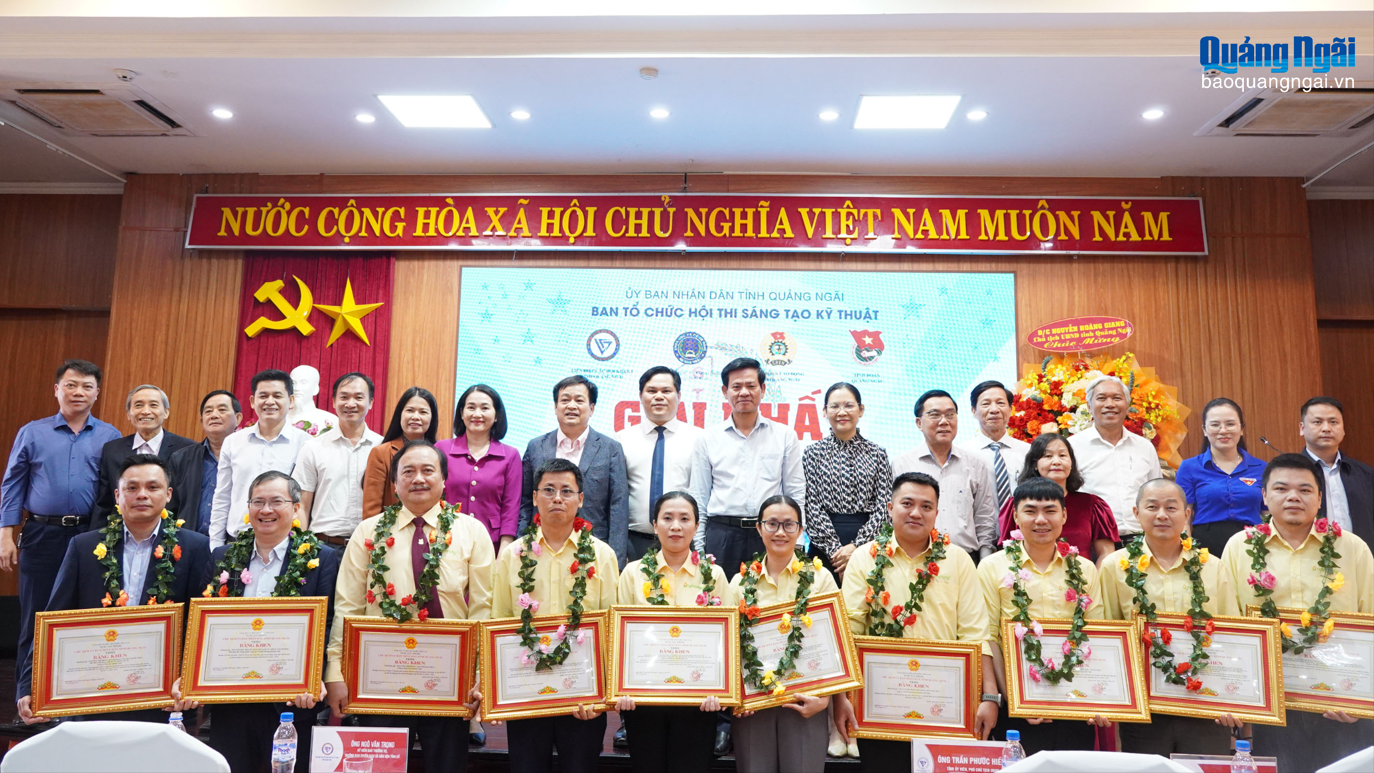 Trao thưởng 37 giải pháp đoạt giải Hội thi Sáng tạo kỹ thuật tỉnh Quảng Ngãi lần thứ 14