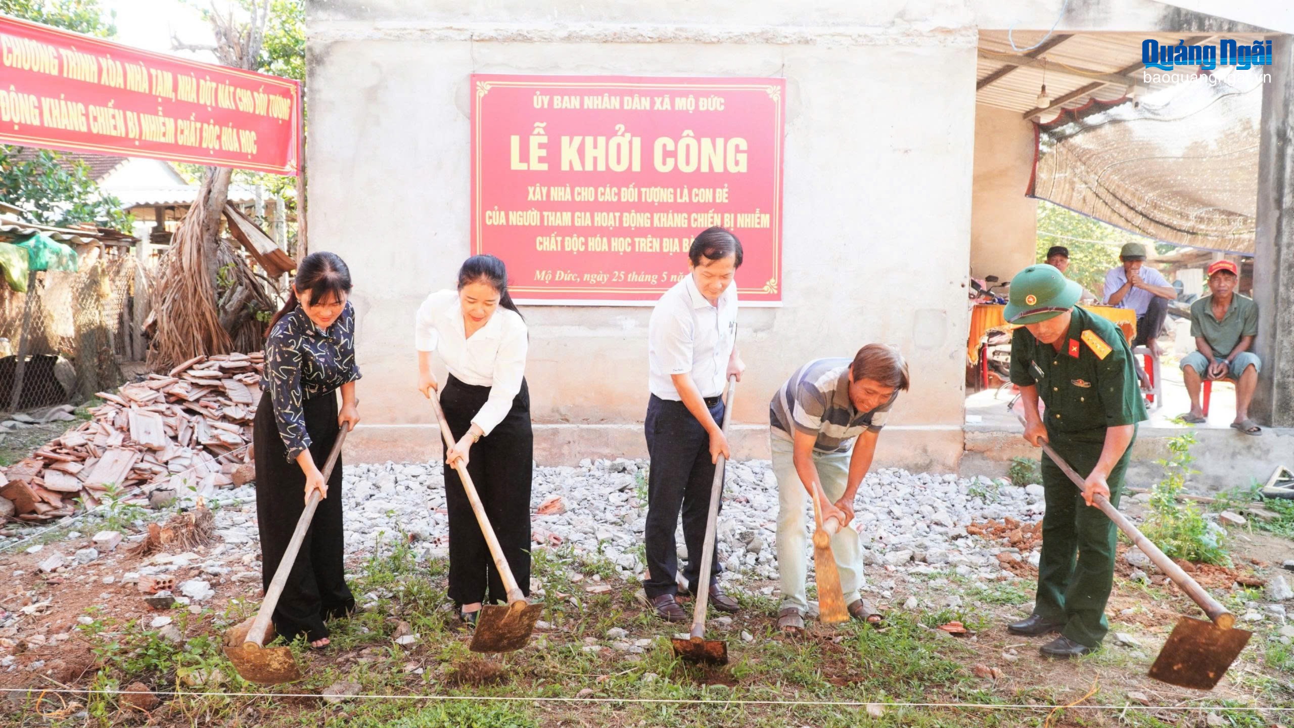 Mộ Đức khởi công xây dựng nhà ở cho đối tượng bị nhiễm chất độc hóa học