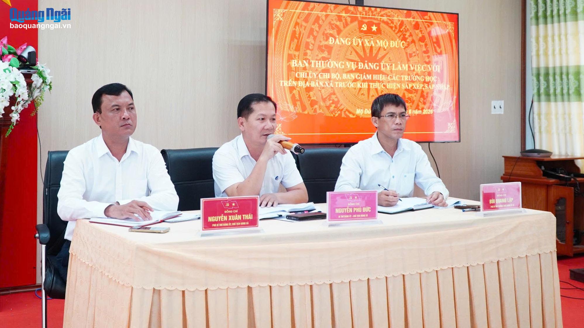 Mộ Đức chốt phương án sắp xếp, sáp nhập các trường học
