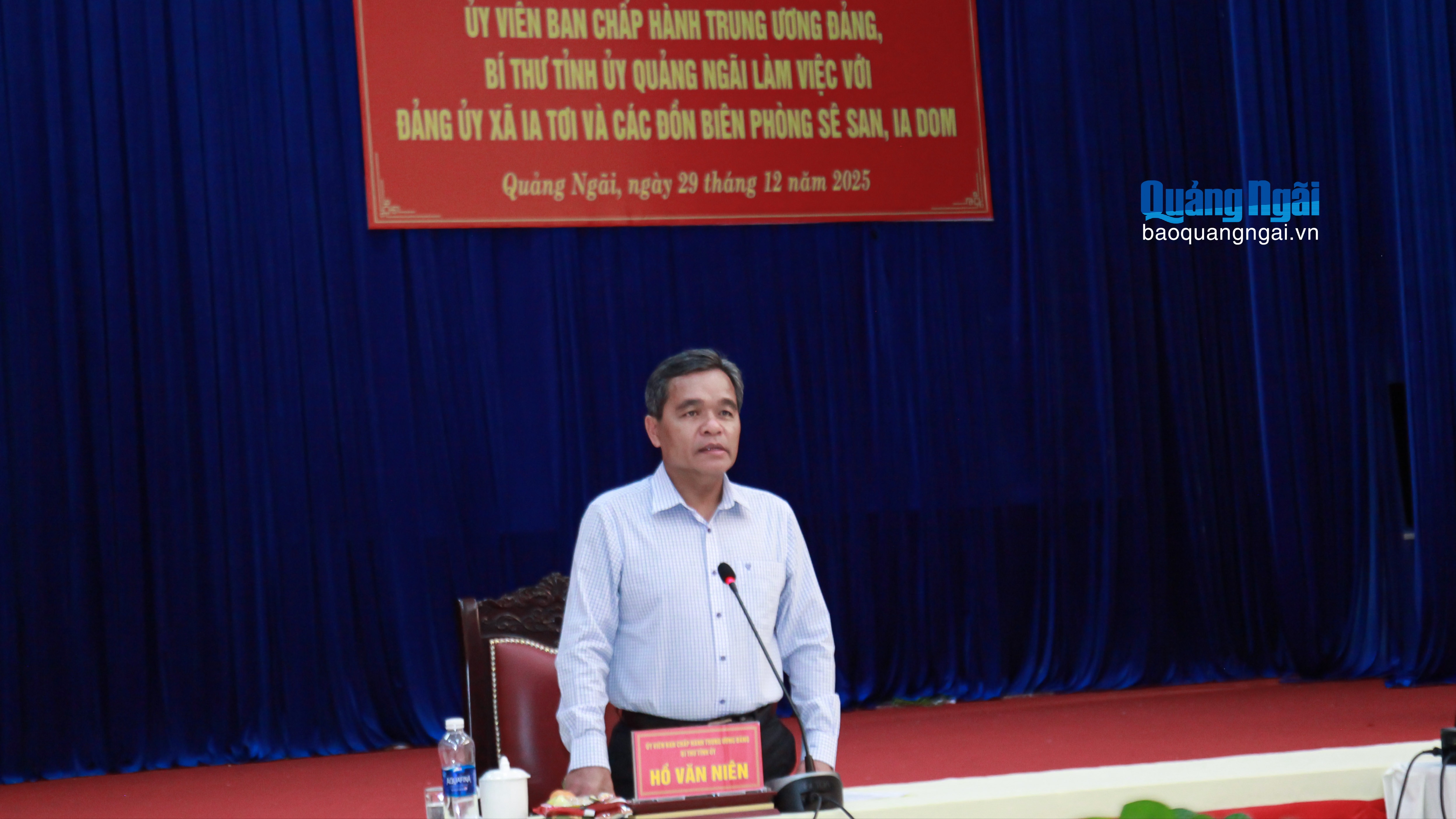 Bí thư Tỉnh ủy Hồ Văn Niên thăm, làm việc tại xã Ia Tơi và các đồn Biên phòng