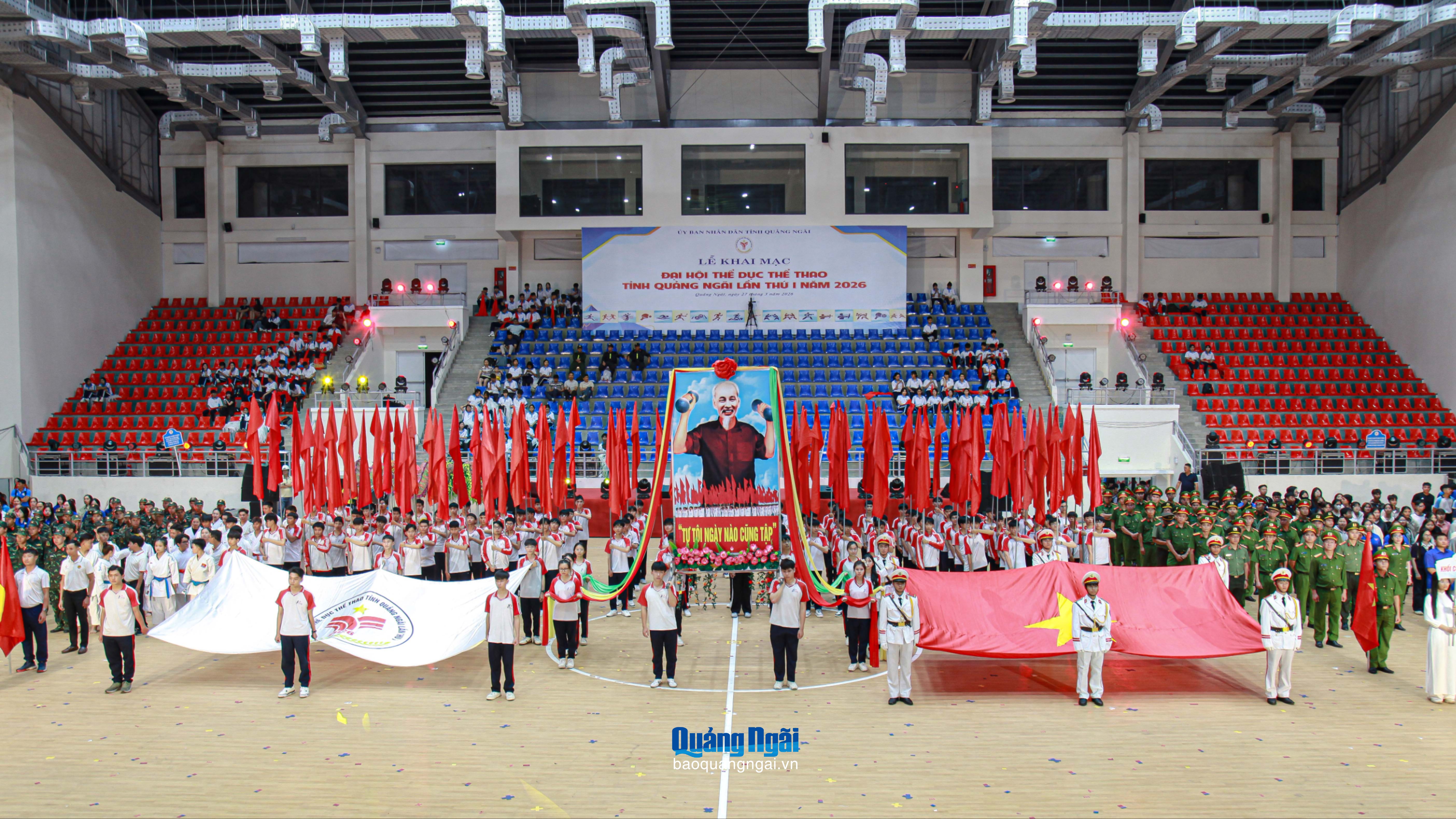 Tổng duyệt Lễ khai mạc Đại hội Thể dục thể thao tỉnh Quảng Ngãi lần thứ I năm 2026