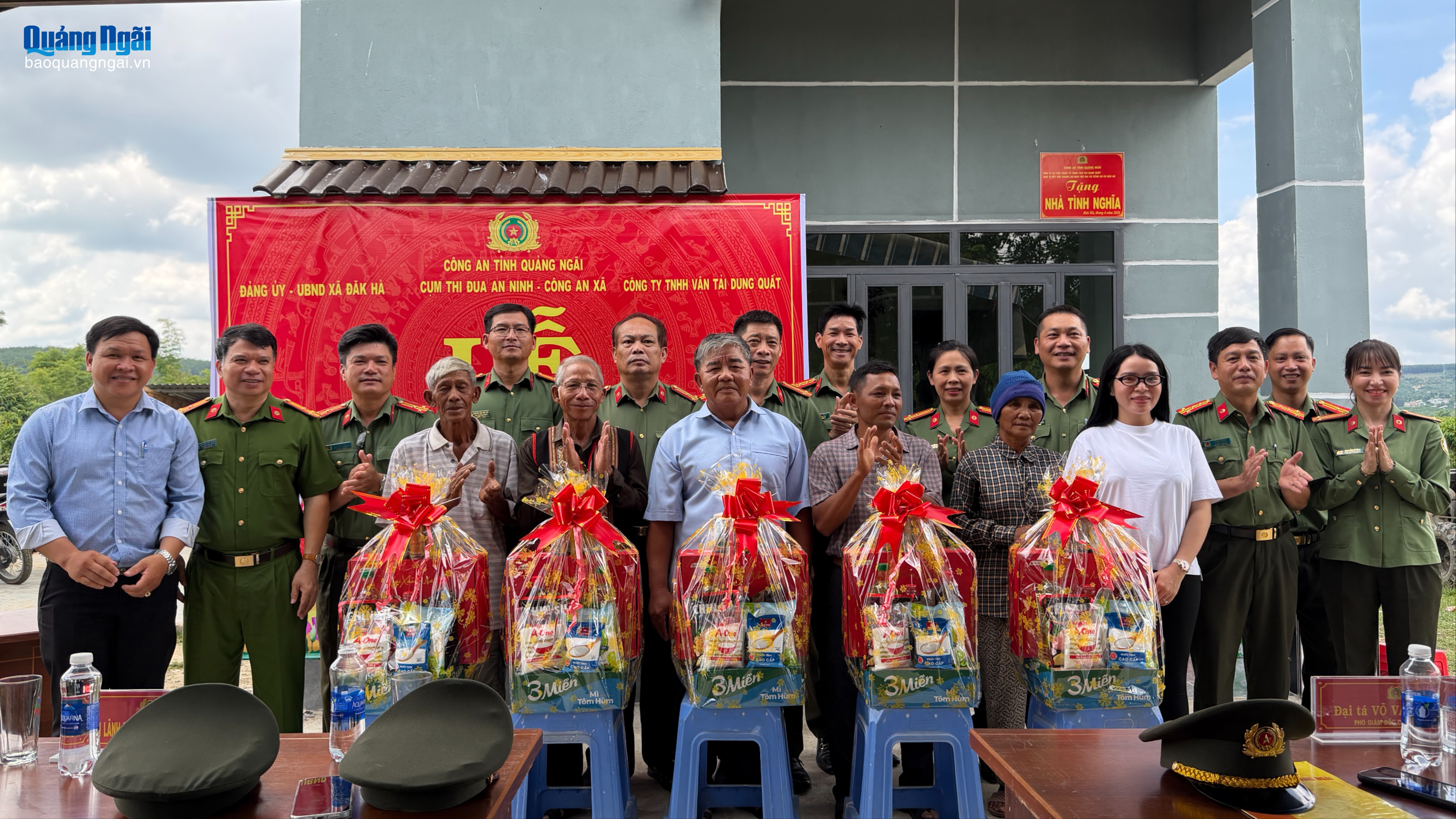 Cụm thi đua An ninh bàn giao nhà tình nghĩa tại xã Đăk Hà