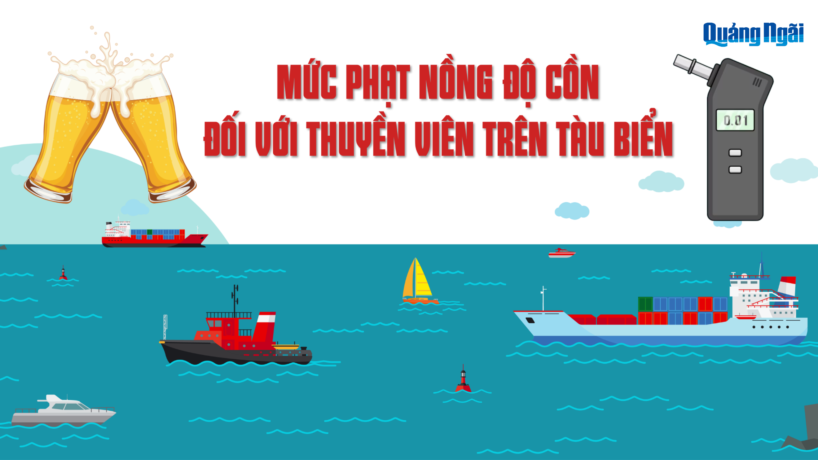 [Infographic]. Mức phạt nồng độ cồn đối với thuyền viên trên tàu biển từ ngày 15/5/2026