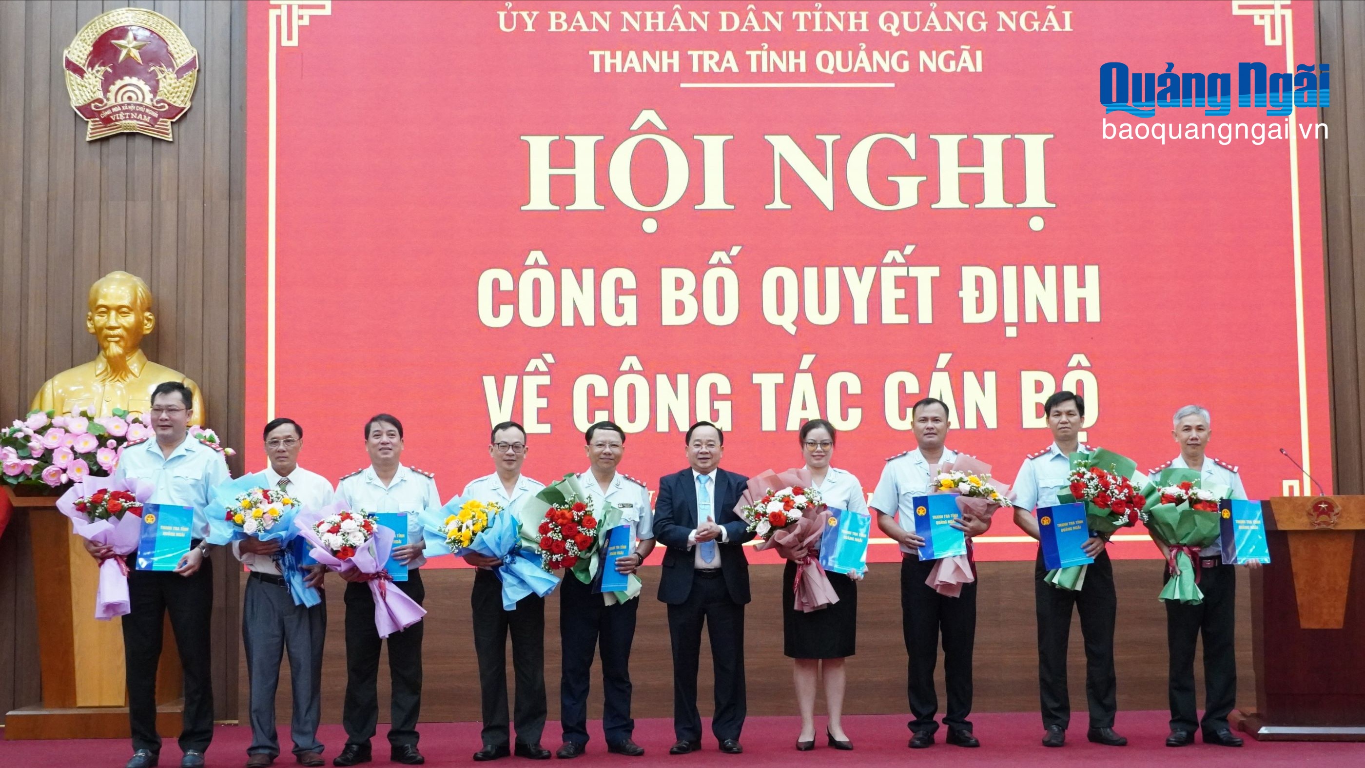 Thanh tra tỉnh công bố quyết định về công tác cán bộ