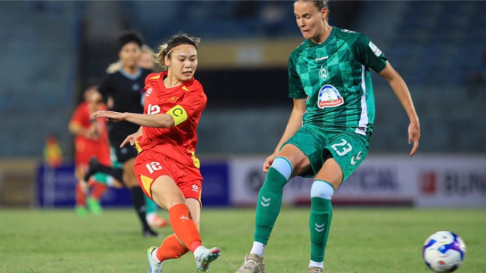 Nữ Việt Nam thua 1-4 đại diện từ Bundesliga