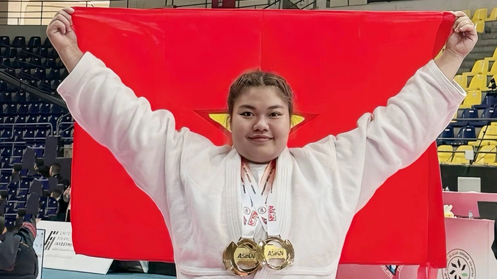Võ sĩ jujitsu Thanh Trúc tỏa sáng với 5 huy chương vàng châu Á