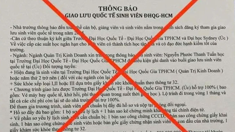 Cảnh báo hành vi giả mạo văn bản của trường đại học để lừa đảo