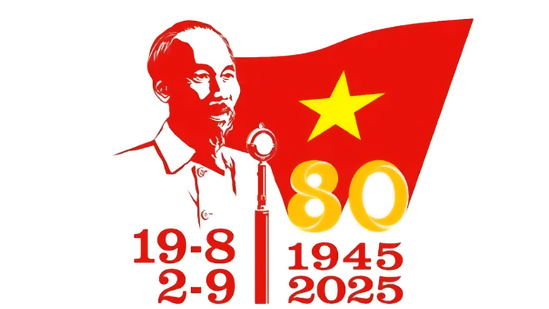 Mẫu logo chính thức cho hoạt động kỷ niệm 80 năm Cách mạng Tháng Tám và Quốc khánh 2/9