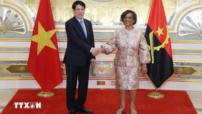 Chủ tịch nước Lương Cường hội kiến Chủ tịch Quốc hội Angola Carolina Cerqueira