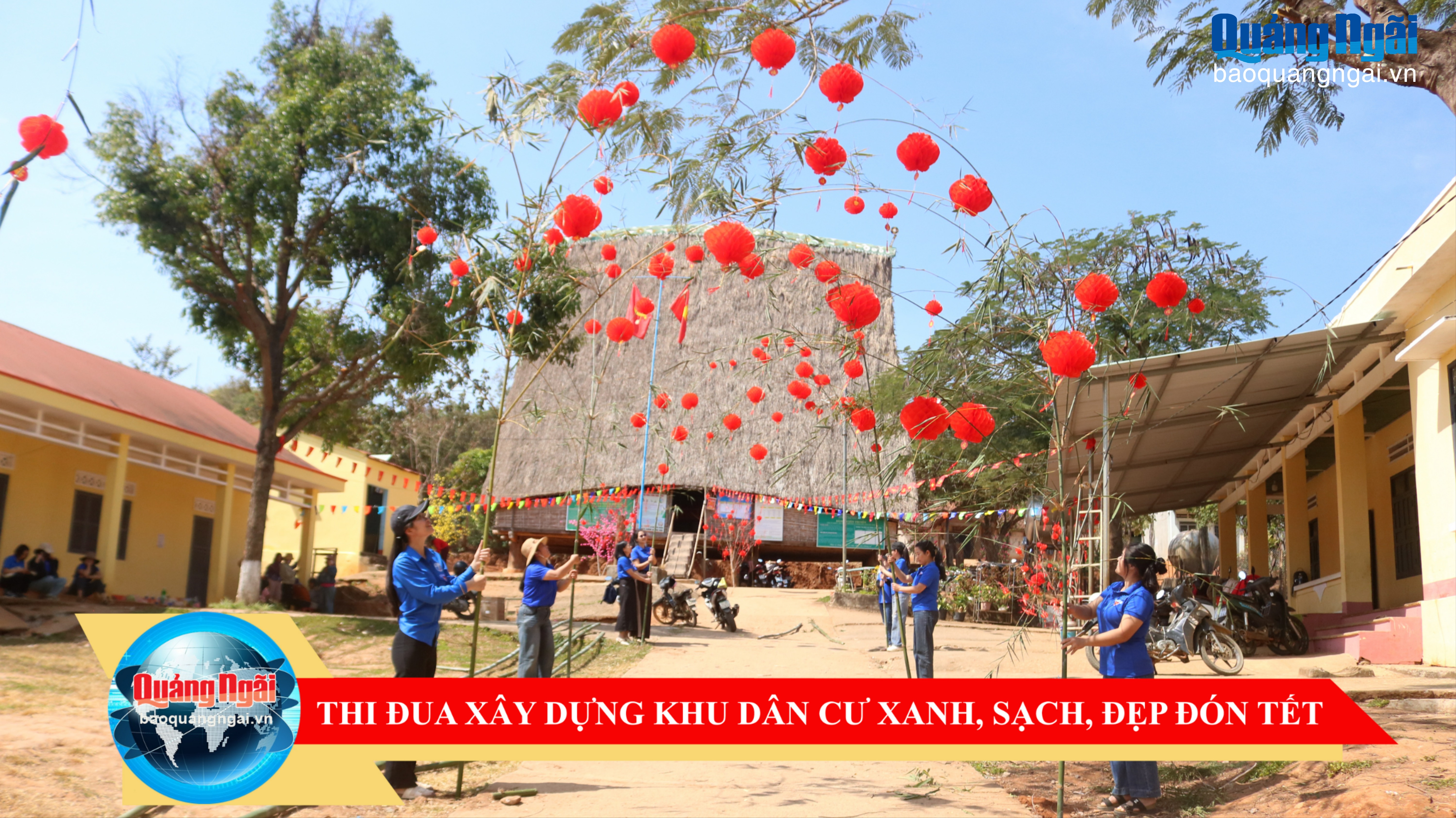 [Video]. Thi đua xây dựng khu dân cư xanh, sạch, đẹp đón Tết