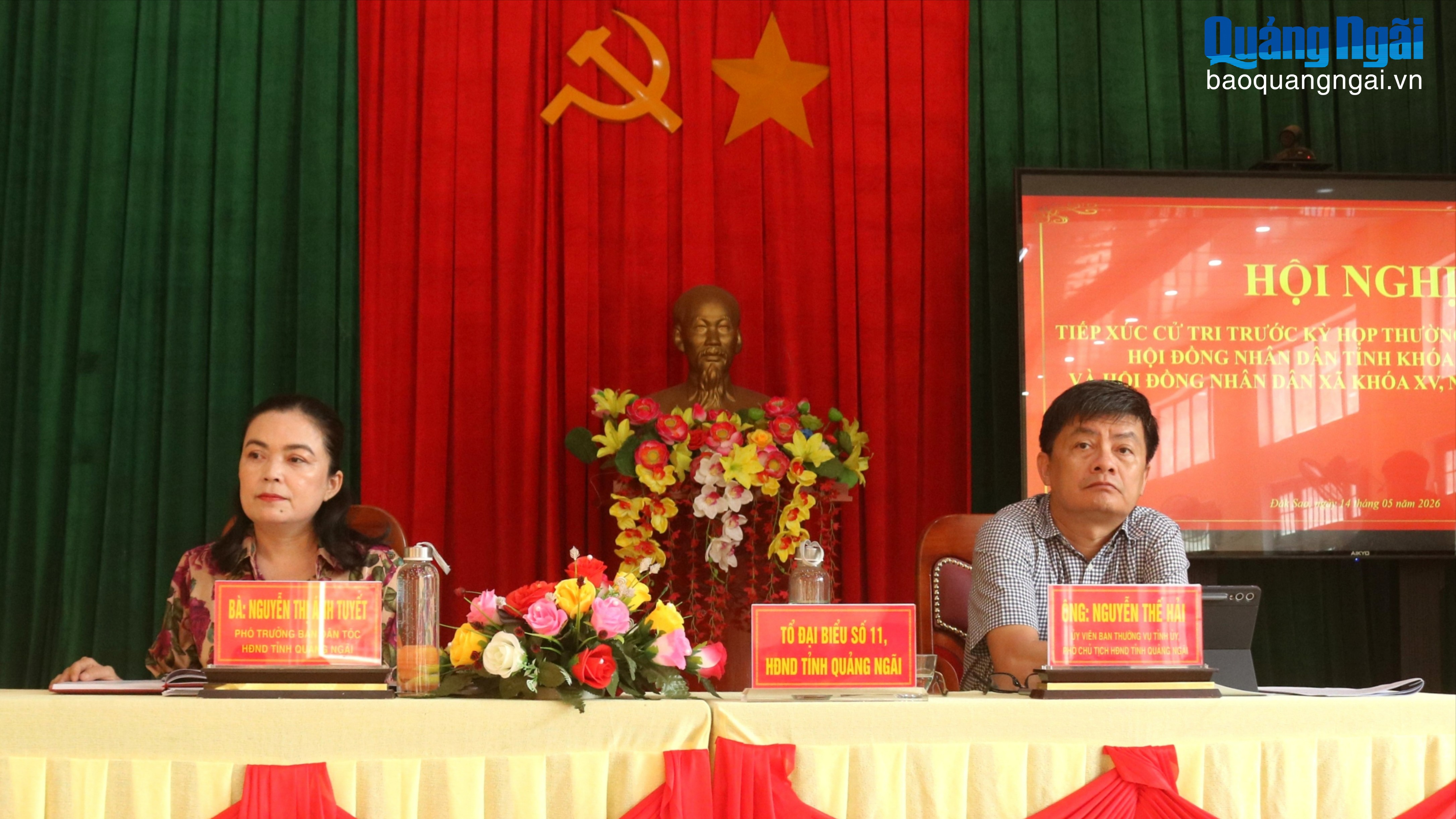 Phó Chủ tịch HĐND tỉnh Nguyễn Thế Hải tiếp xúc cử tri xã Đăk Sao