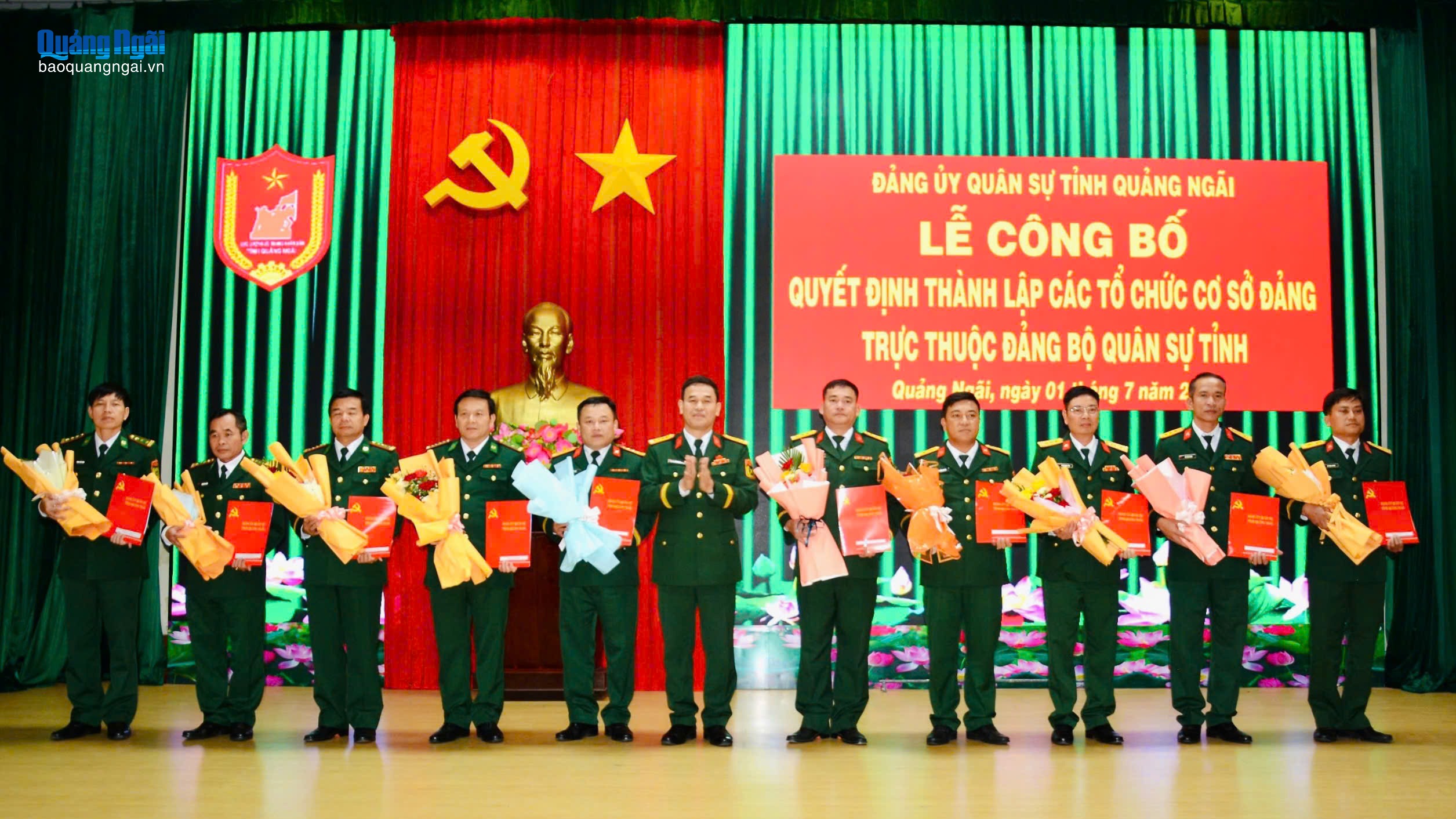 Công bố thành lập các tổ chức cơ sở đảng trực thuộc Đảng ủy Quân sự tỉnh