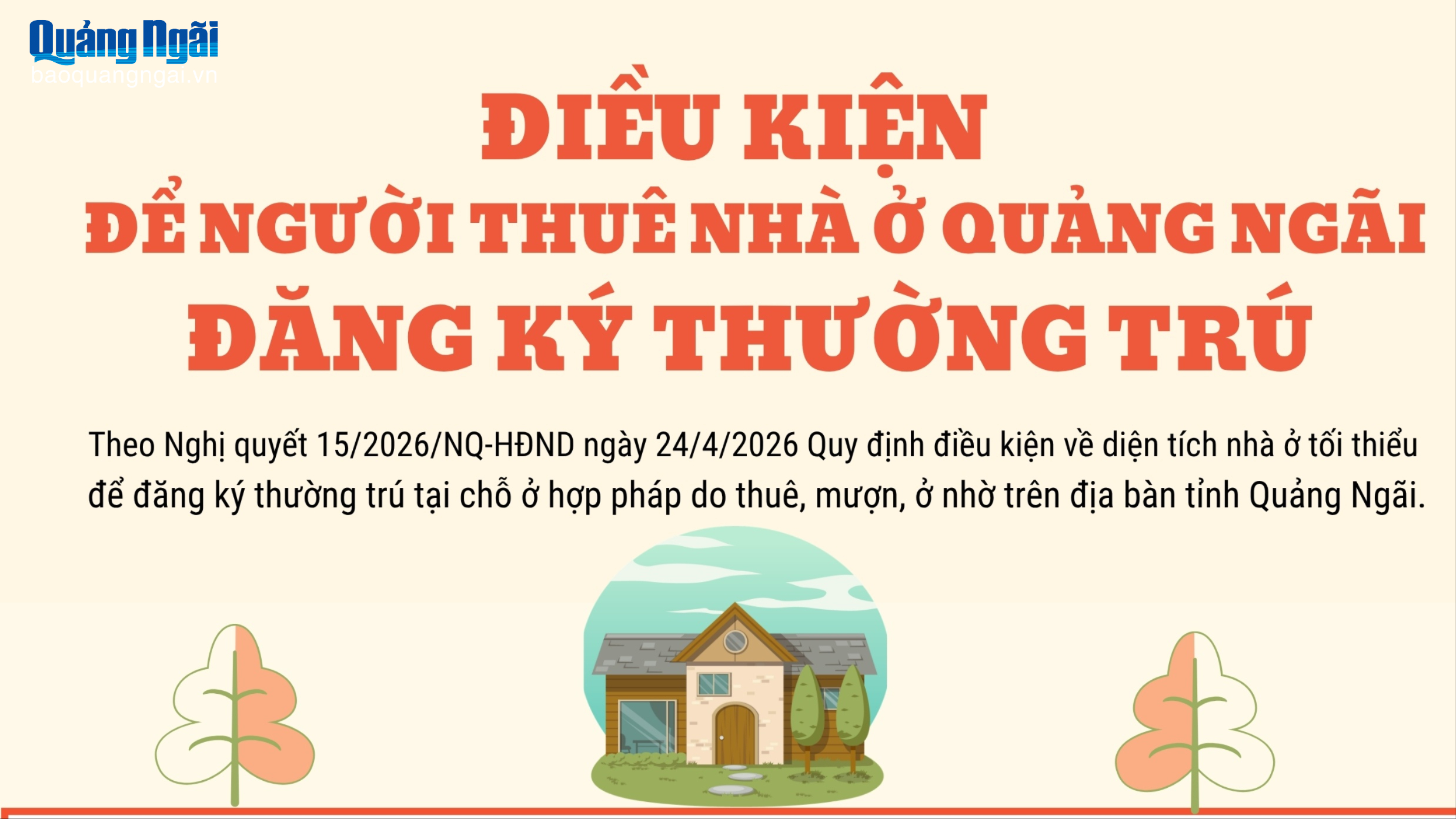 [Inforgraphic]. Điều kiện để người ở nhà thuê trên địa bàn tỉnh đăng ký thường trú