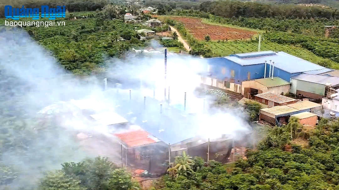 Lò sấy cà phê gây ô nhiễm