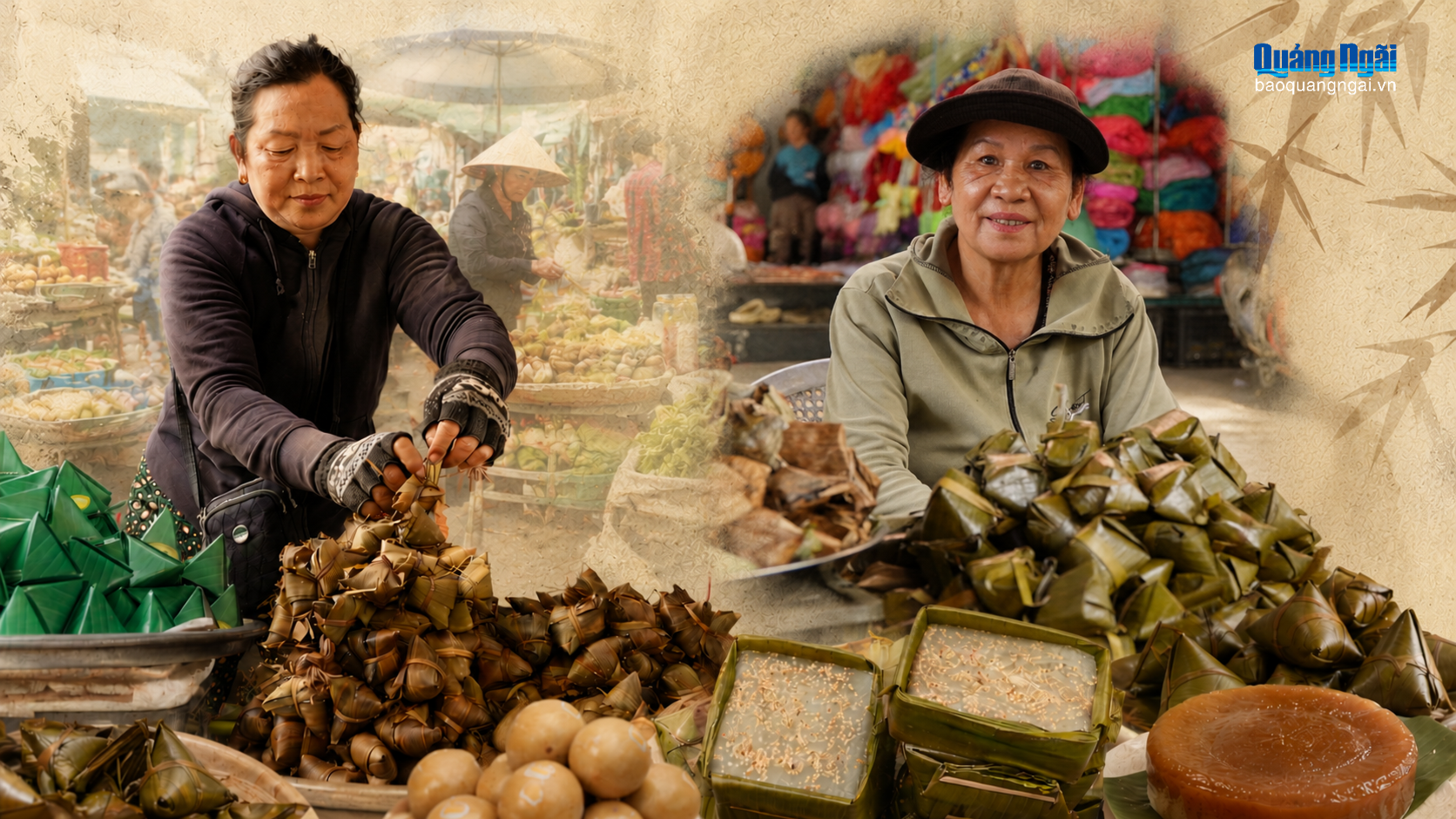 [Ảnh]. Nhộn nhịp chợ bánh Tết Đoan Ngọ