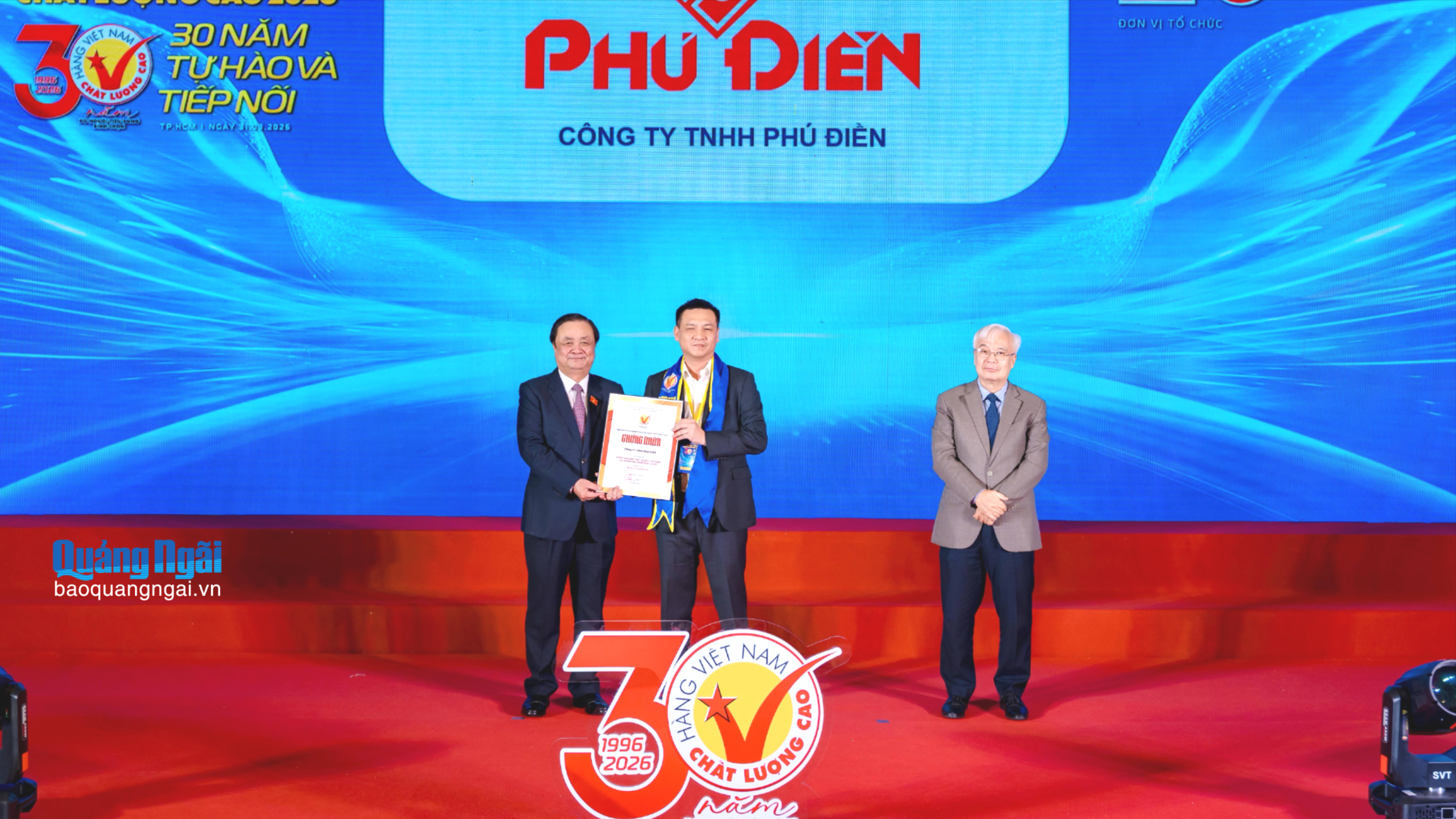 Công ty TNHH Phú Điền lần thứ 14 đạt danh hiệu Hàng Việt Nam chất lượng cao