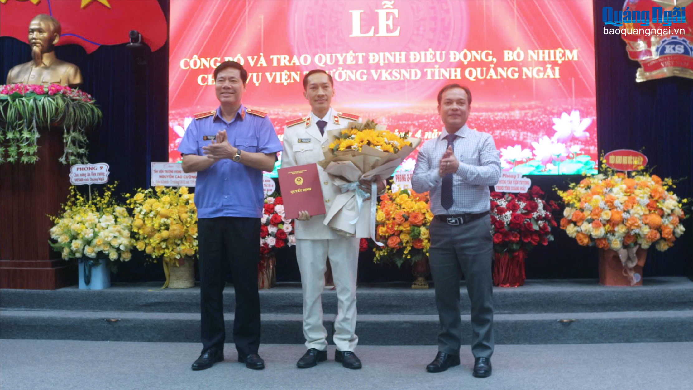 Đồng chí Nguyễn Cao Cường giữ chức Viện trưởng Viện Kiểm sát nhân dân tỉnh Quảng Ngãi