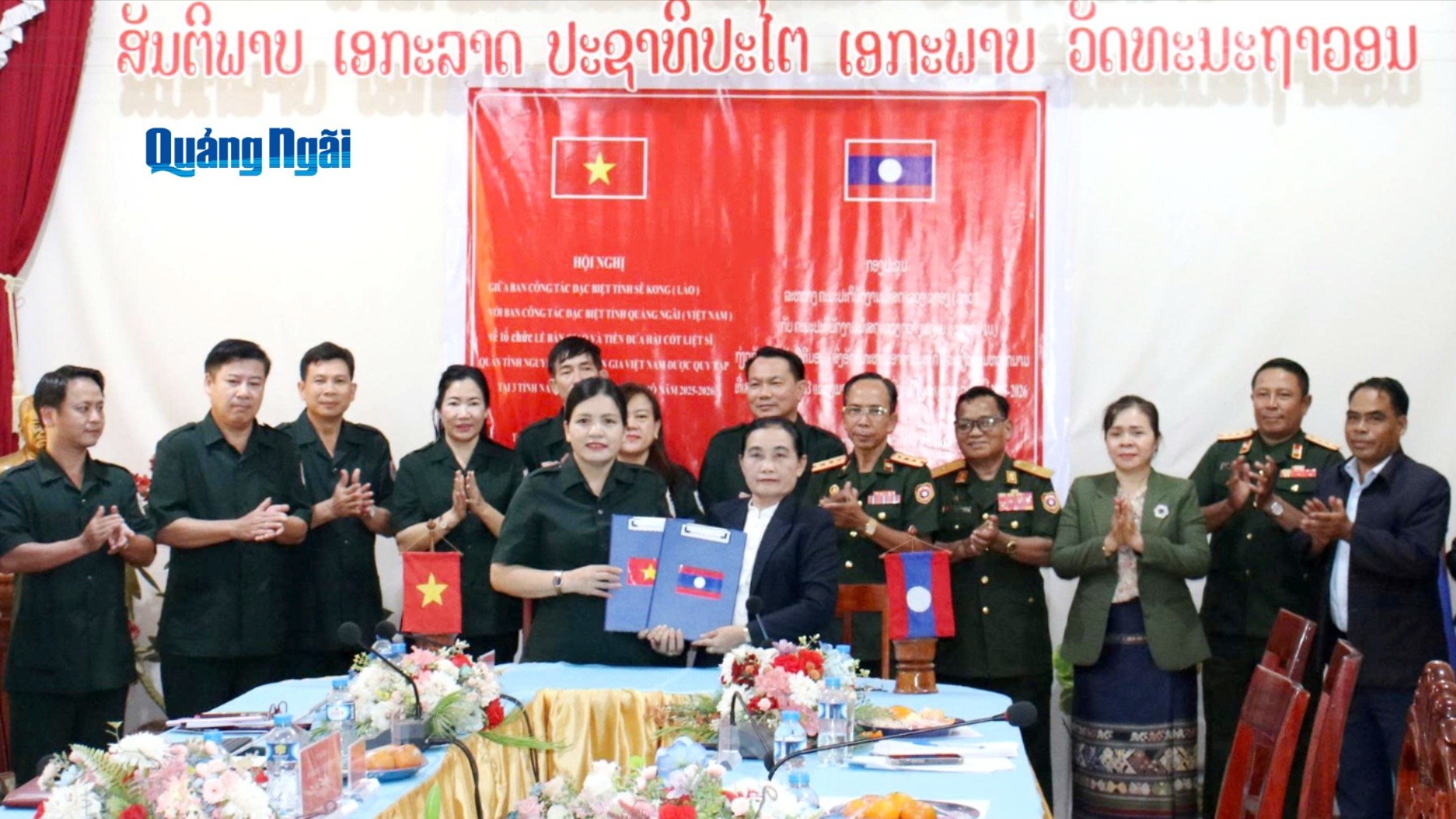 Tìm kiếm hài cốt liệt sĩ hy sinh tại tỉnh Sekong (Lào)