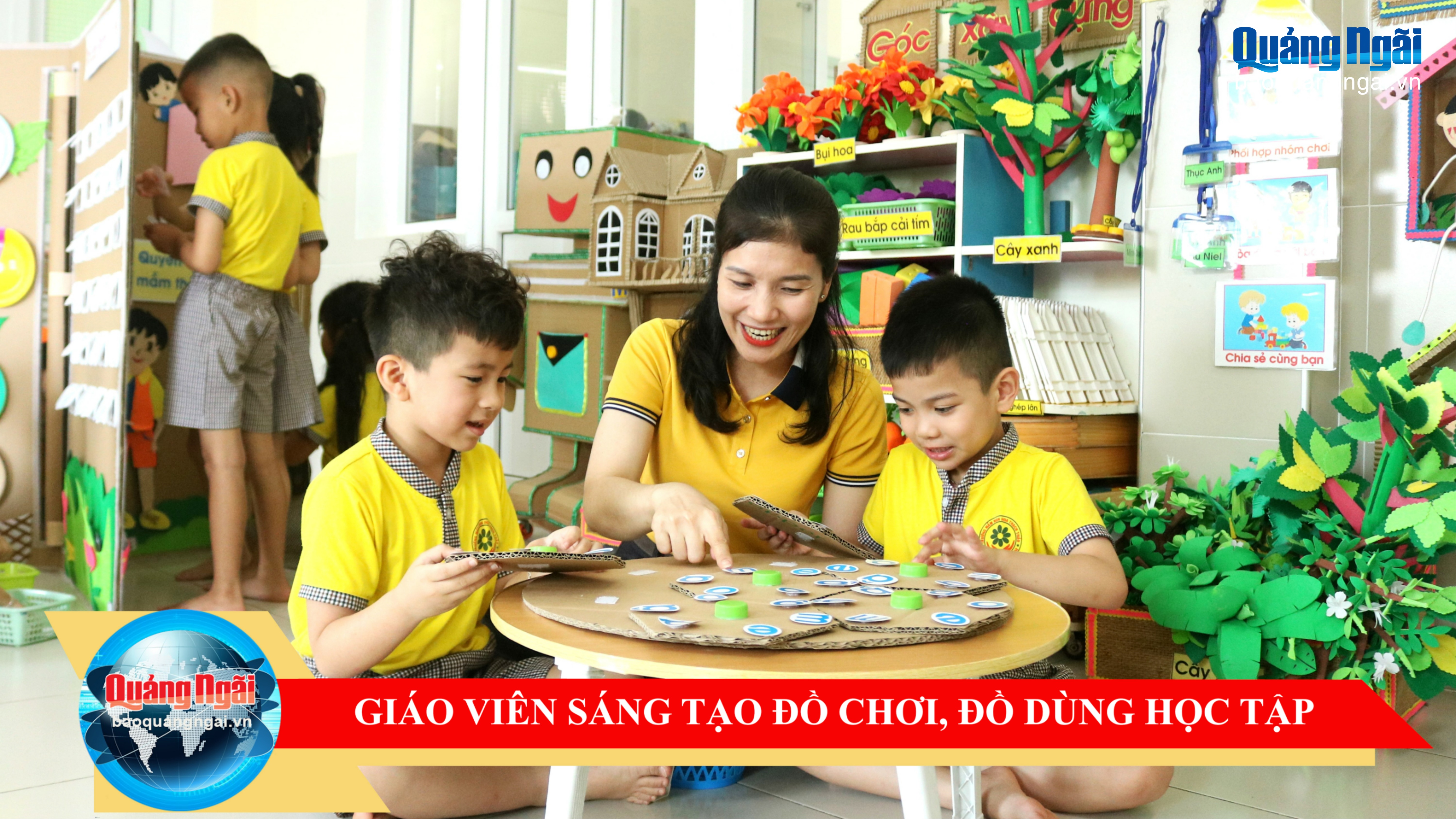 [Video]. Giáo viên sáng tạo đồ chơi, đồ dùng học tập