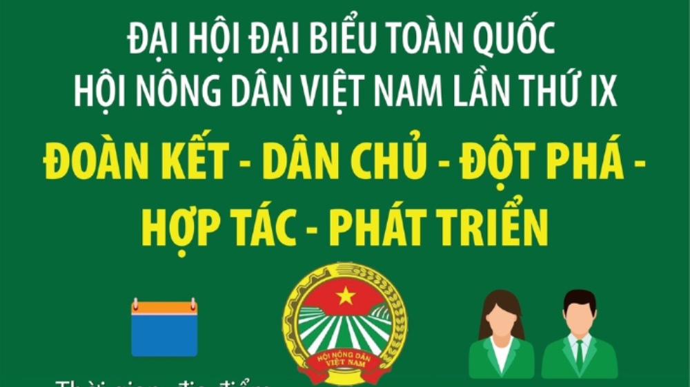 Quy tụ 600 đại biểu dự Đại hội toàn quốc Hội Nông dân Việt Nam lần thứ IX