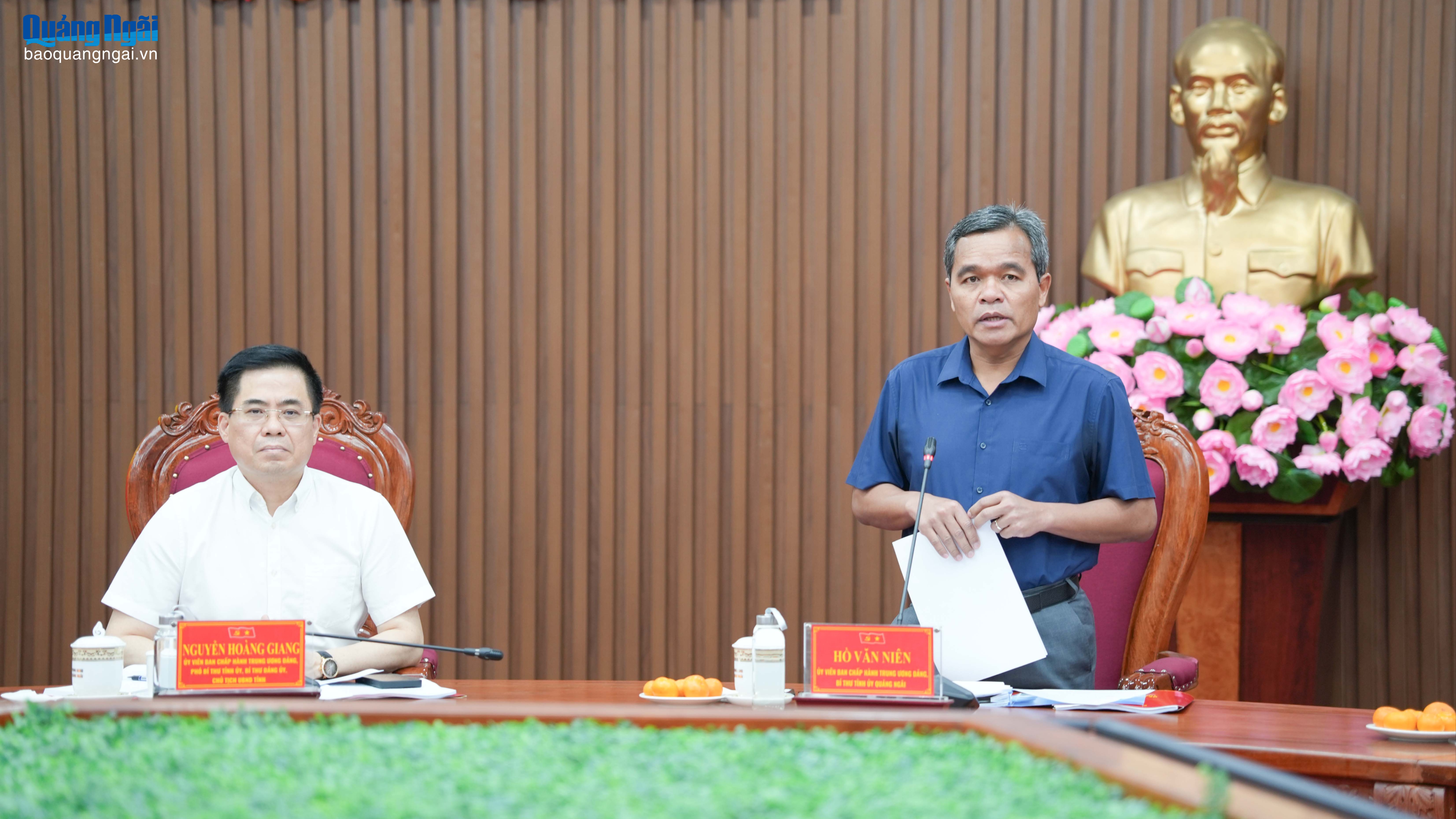 Ban Thường vụ Tỉnh ủy làm việc với Đảng ủy UBND tỉnh về thực hiện nhiệm vụ trọng tâm