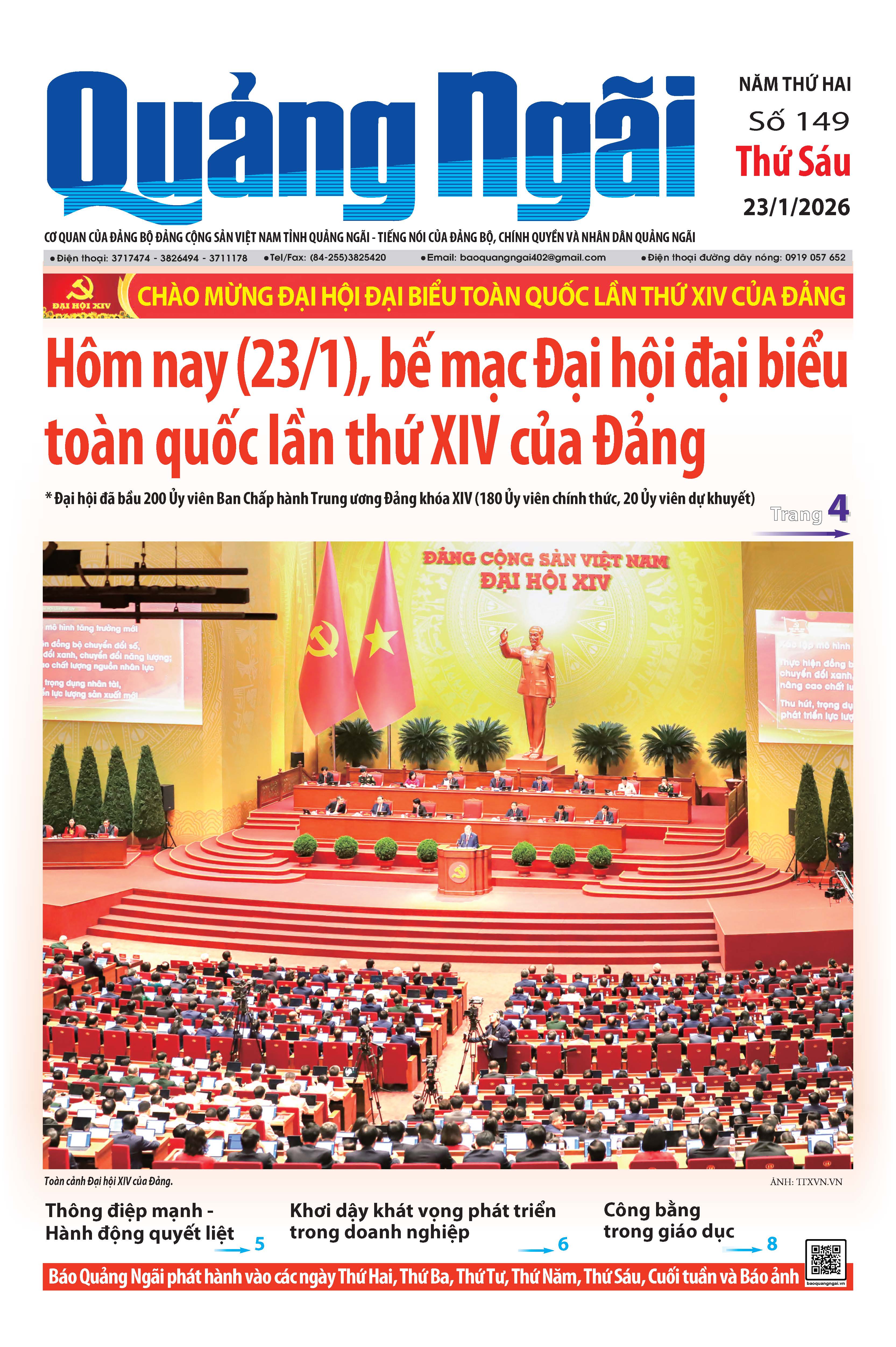 Số báo 149, ra ngày 23/1/2026